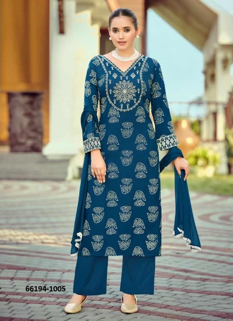 NANDINI - Catalog # 66194 (Set of 6 Readymade Salwar Suits) NANDINI - Catalog # 66194 (Set of 6 Readymade Salwar Suits)