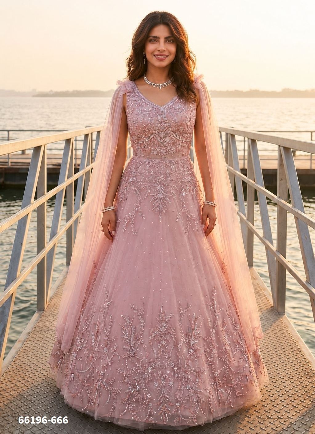 PRIYANKA - Catalog # 66196 (Set of 3 Readymade Gowns) PRIYANKA - Catalog # 66196 (Set of 3 Readymade Gowns)