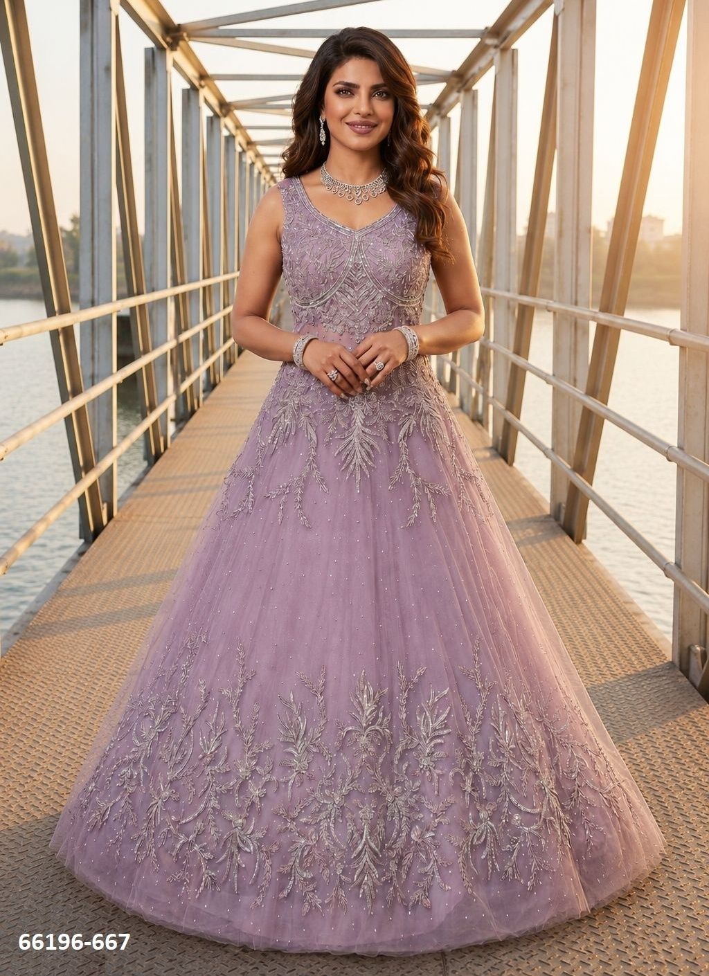 PRIYANKA - Catalog # 66196 (Set of 3 Readymade Gowns) PRIYANKA - Catalog # 66196 (Set of 3 Readymade Gowns)