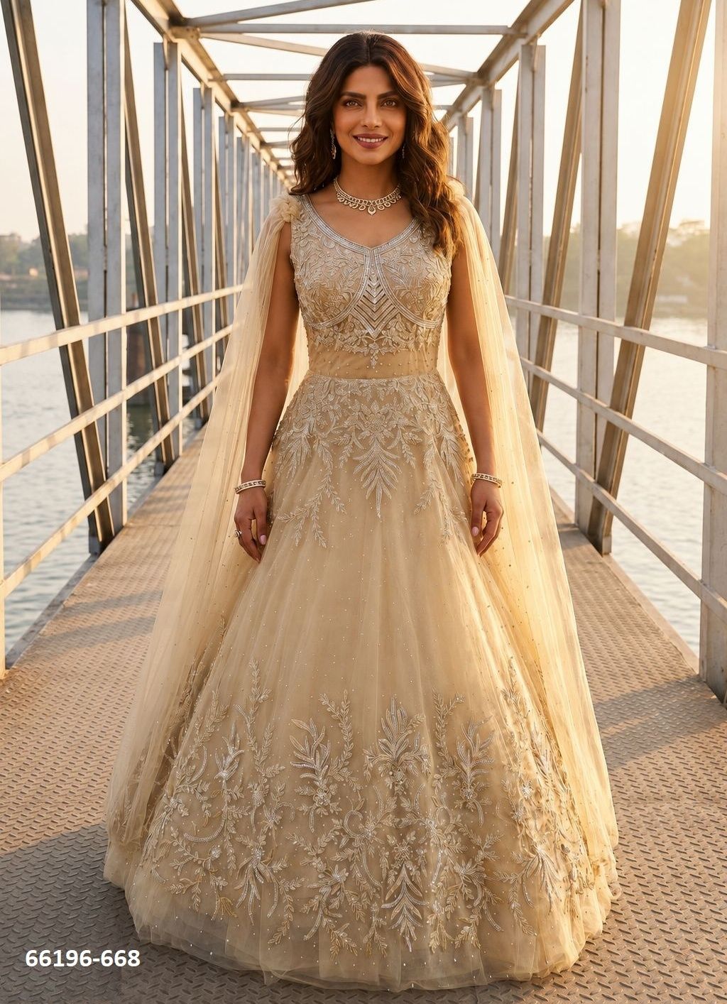PRIYANKA - Catalog # 66196 (Set of 3 Readymade Gowns) PRIYANKA - Catalog # 66196 (Set of 3 Readymade Gowns)