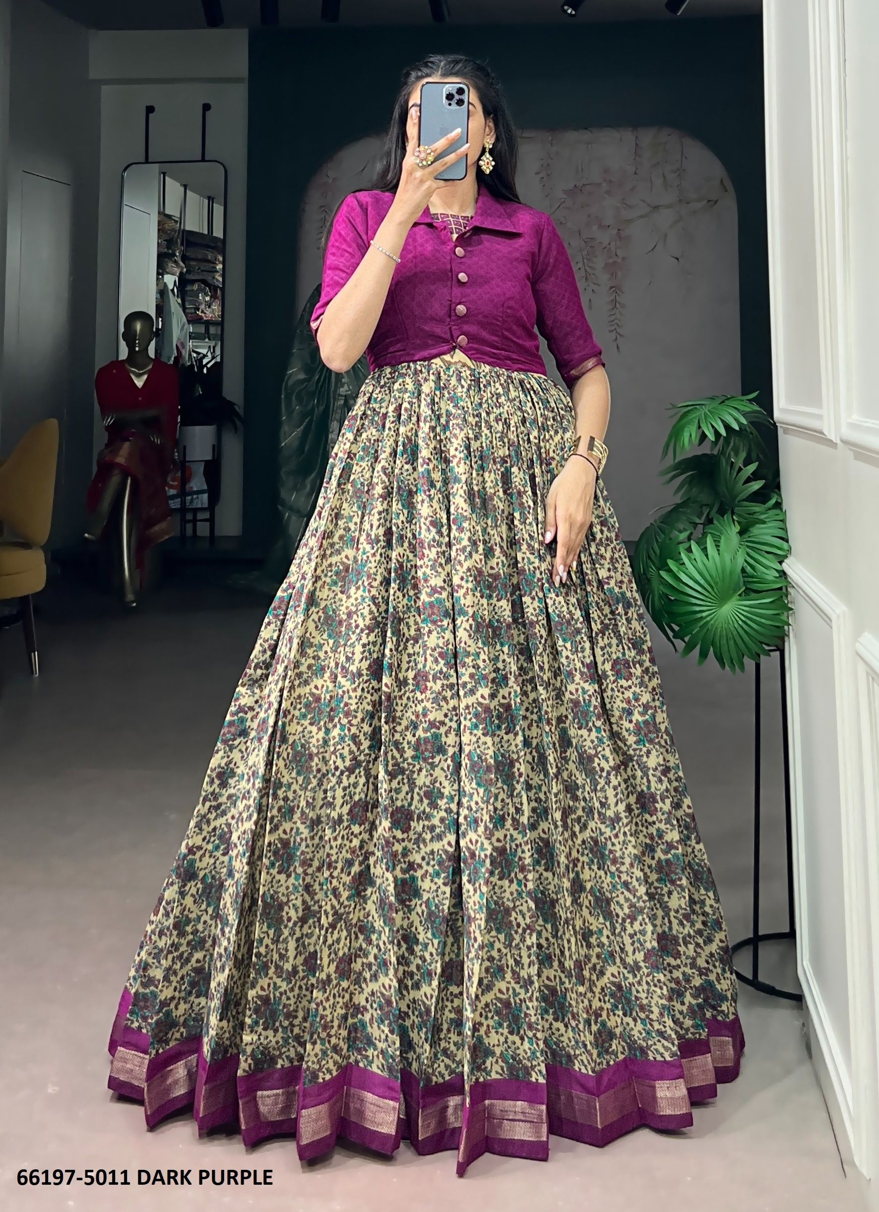 SERIES 5011 - Catalog # 66197 (Set of 4 Readymade Lehengas)