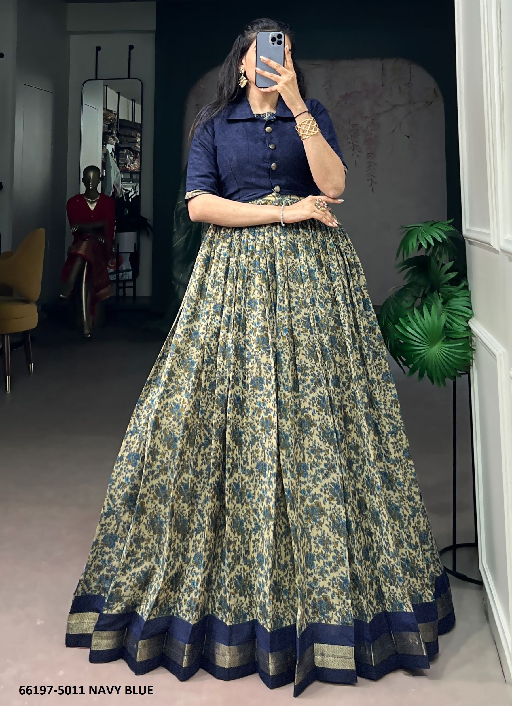 SERIES 5011 - Catalog # 66197 (Set of 4 Readymade Lehengas)