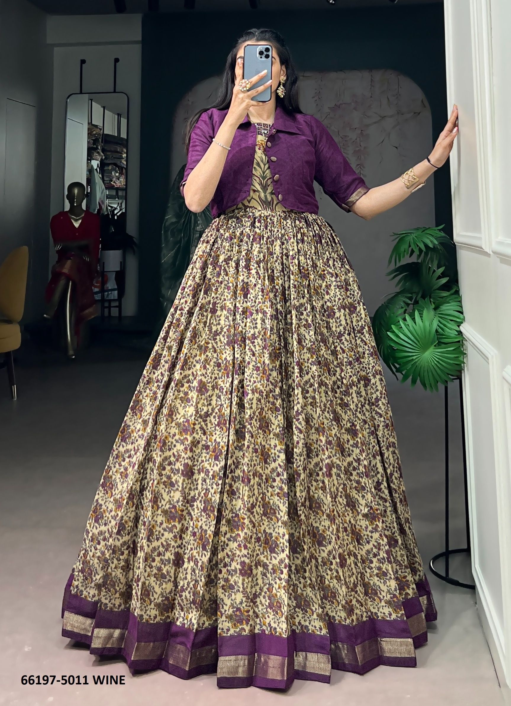 SERIES 5011 - Catalog # 66197 (Set of 4 Readymade Lehengas)