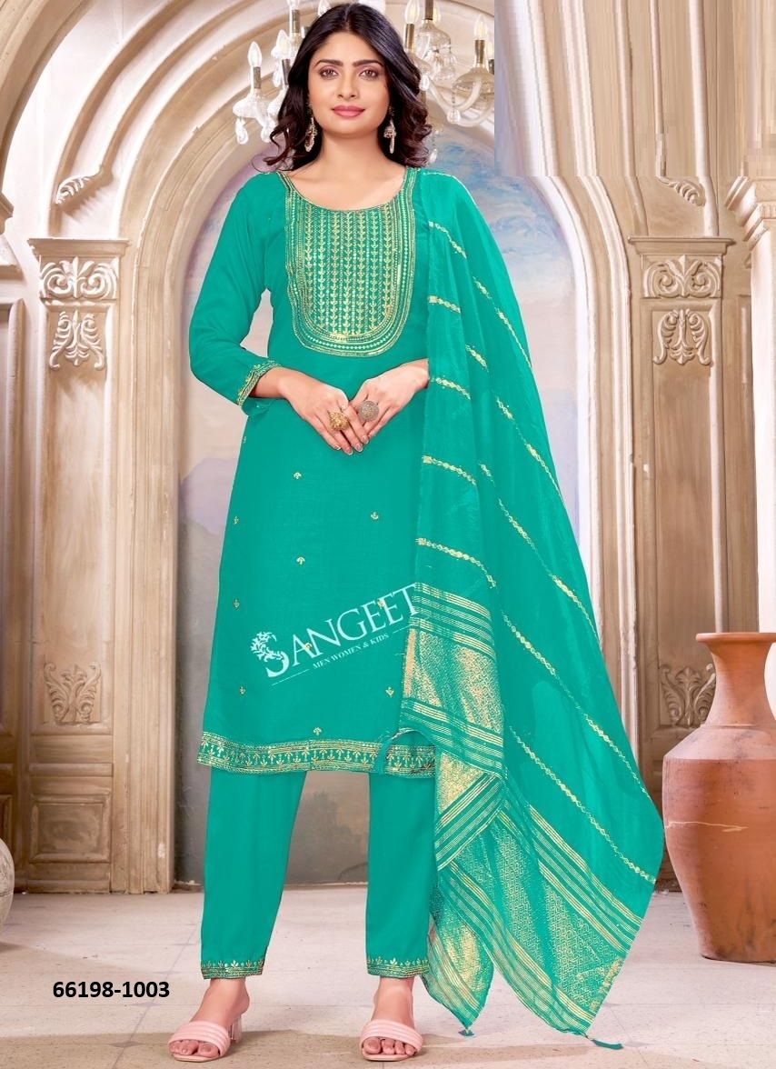 DEVIKA 1 - Catalog # 66198 (Set of 7 Readymade Salwar Suits)