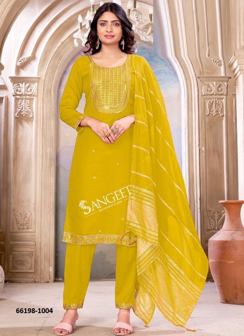 DEVIKA 1 - Catalog # 66198 (Set of 7 Readymade Salwar Suits)