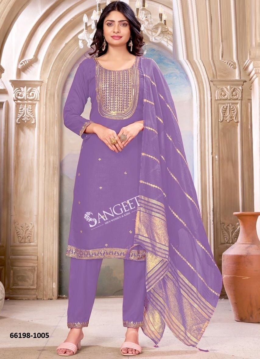 DEVIKA 1 - Catalog # 66198 (Set of 7 Readymade Salwar Suits)