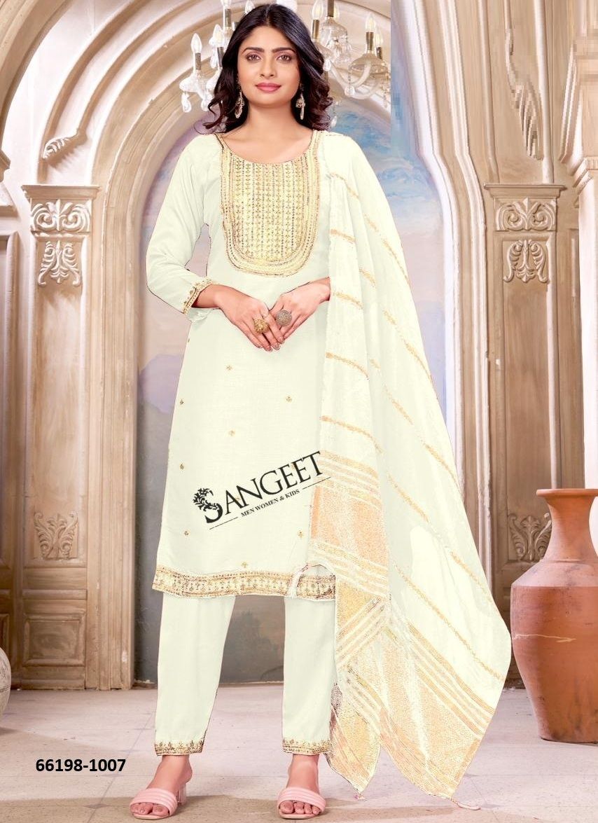 DEVIKA 1 - Catalog # 66198 (Set of 7 Readymade Salwar Suits)