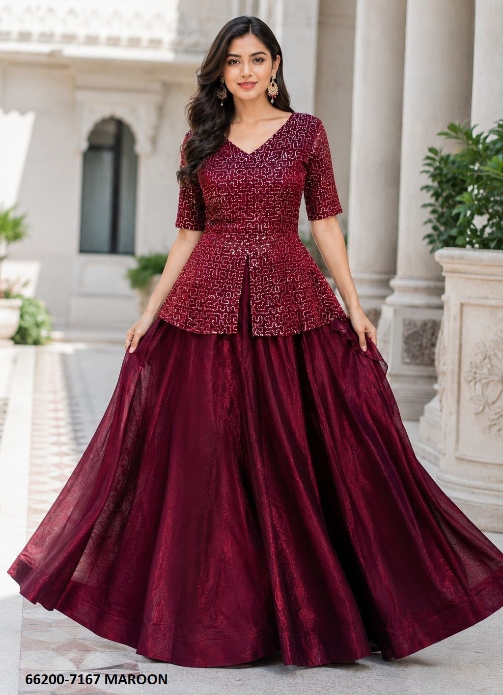 SERIES 7167 - Catalog # 66200 (Set of 2 Readymade Lehengas) SERIES 7167 - Catalog # 66200 (Set of 2 Readymade Lehengas)
