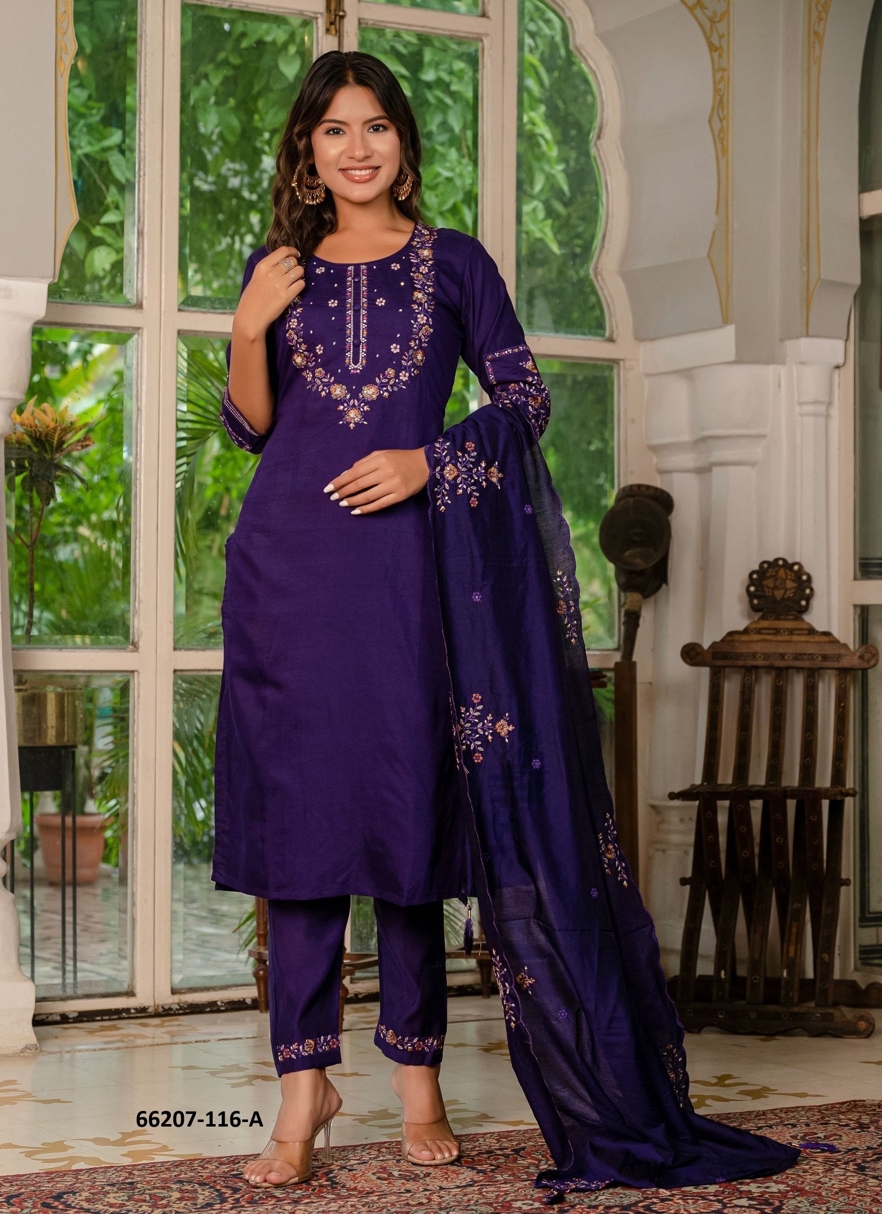 SERIES 116 - Catalog # 66207 (Set of 2 Readymade Salwar Suits) SERIES 116 - Catalog # 66207 (Set of 2 Readymade Salwar Suits)
