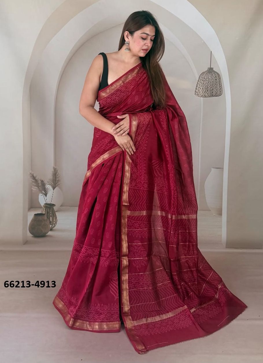 MAHESHWARI SILK 1 - Catalog # 66213 (Set of 12 Sarees)