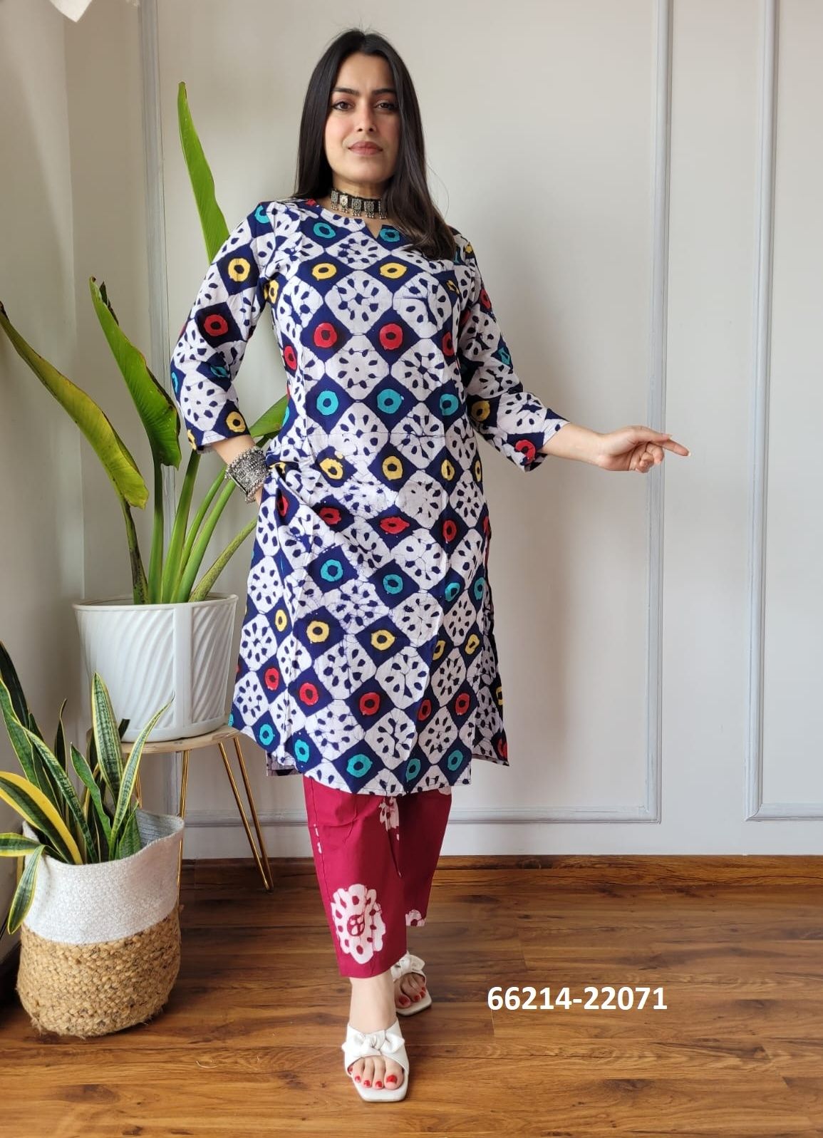 HAND BLOCK PRINTED CO-ORD SETS 1 - Catalog # 66214 (Set of 9 Tops With Bottoms) HAND BLOCK PRINTED CO-ORD SETS 1 - Catalog # 66214 (Set of 9 Tops With Bottoms)