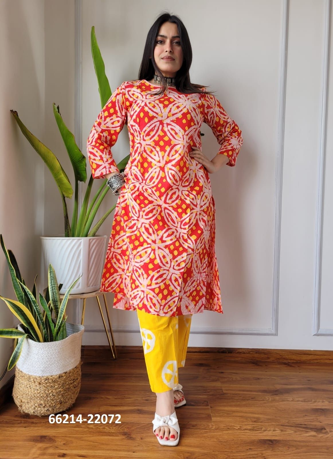 HAND BLOCK PRINTED CO-ORD SETS 1 - Catalog # 66214 (Set of 9 Tops With Bottoms) HAND BLOCK PRINTED CO-ORD SETS 1 - Catalog # 66214 (Set of 9 Tops With Bottoms)