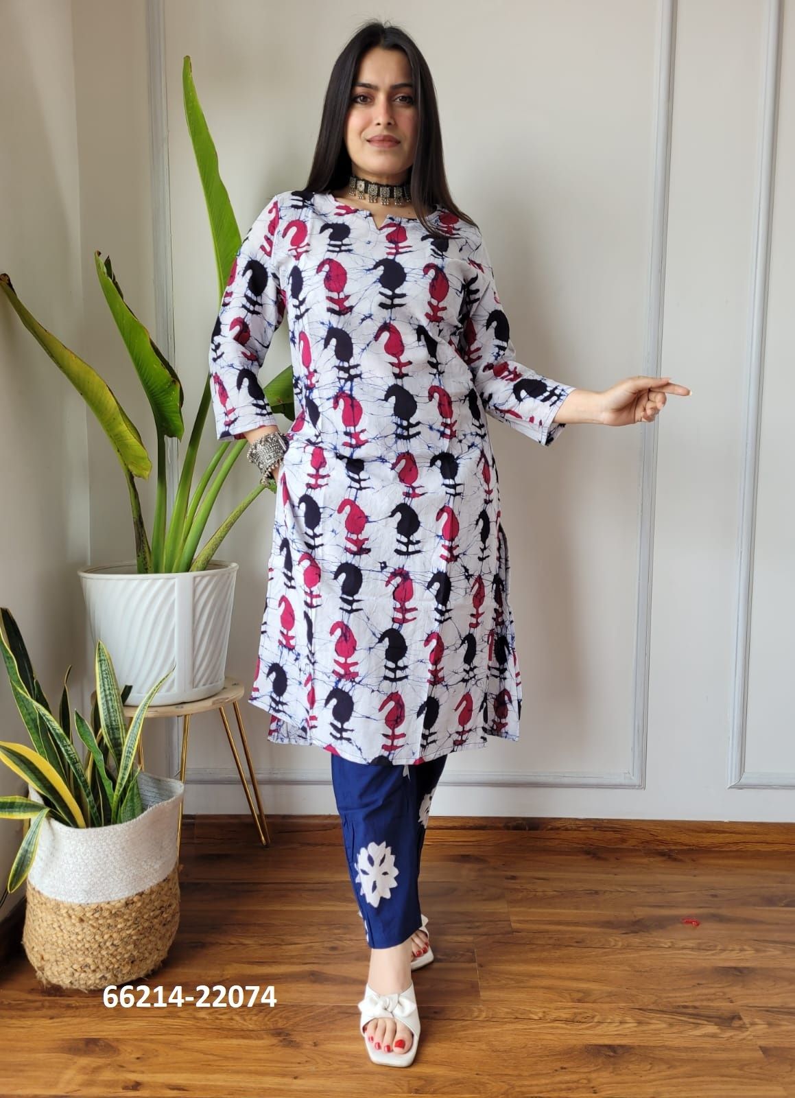 HAND BLOCK PRINTED CO-ORD SETS 1 - Catalog # 66214 (Set of 9 Tops With Bottoms) HAND BLOCK PRINTED CO-ORD SETS 1 - Catalog # 66214 (Set of 9 Tops With Bottoms)