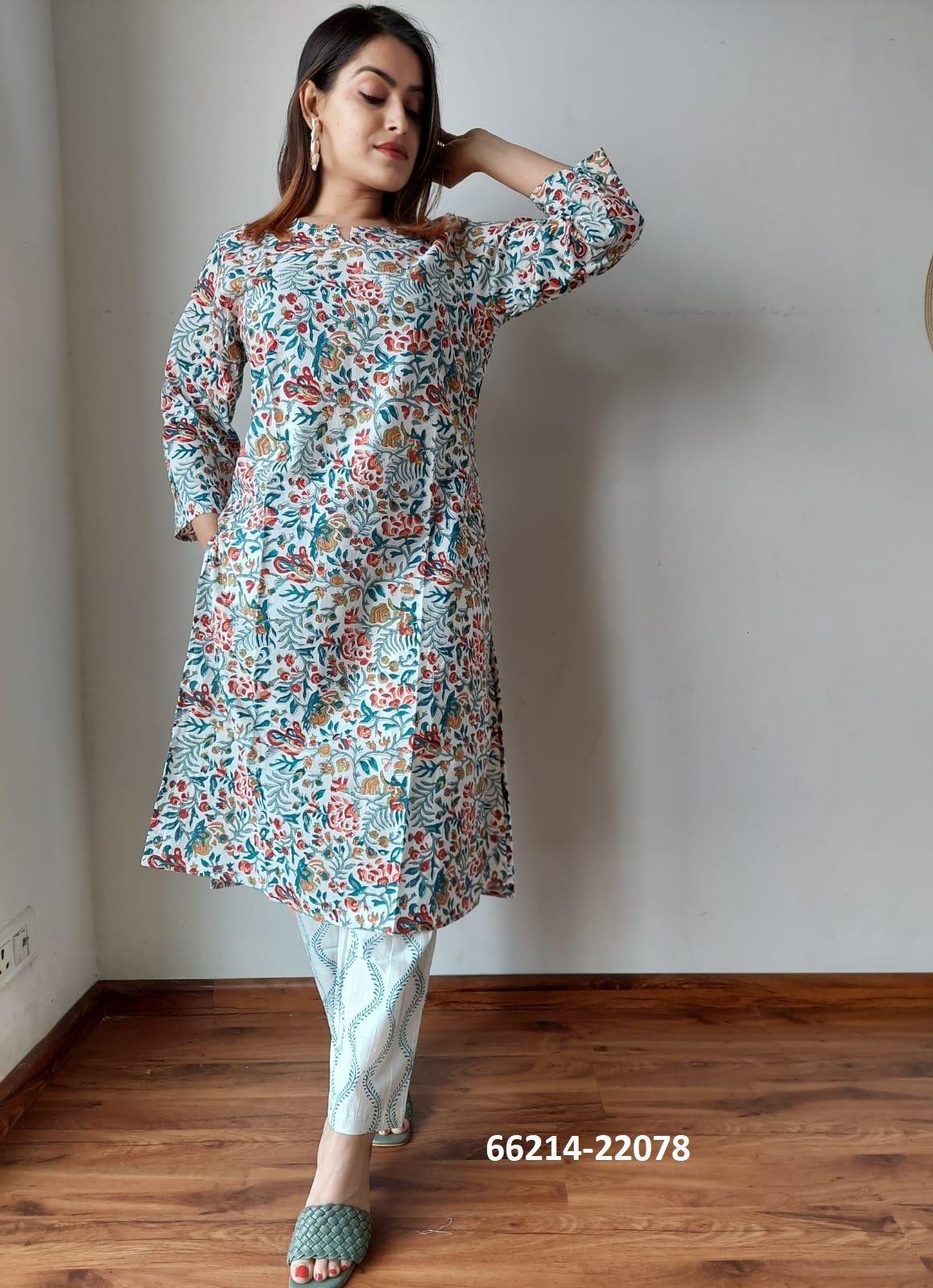 HAND BLOCK PRINTED CO-ORD SETS 1 - Catalog # 66214 (Set of 9 Tops With Bottoms) HAND BLOCK PRINTED CO-ORD SETS 1 - Catalog # 66214 (Set of 9 Tops With Bottoms)