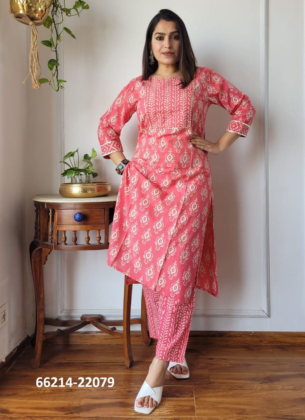 HAND BLOCK PRINTED CO-ORD SETS 1 - Catalog # 66214 (Set of 9 Tops With Bottoms) HAND BLOCK PRINTED CO-ORD SETS 1 - Catalog # 66214 (Set of 9 Tops With Bottoms)