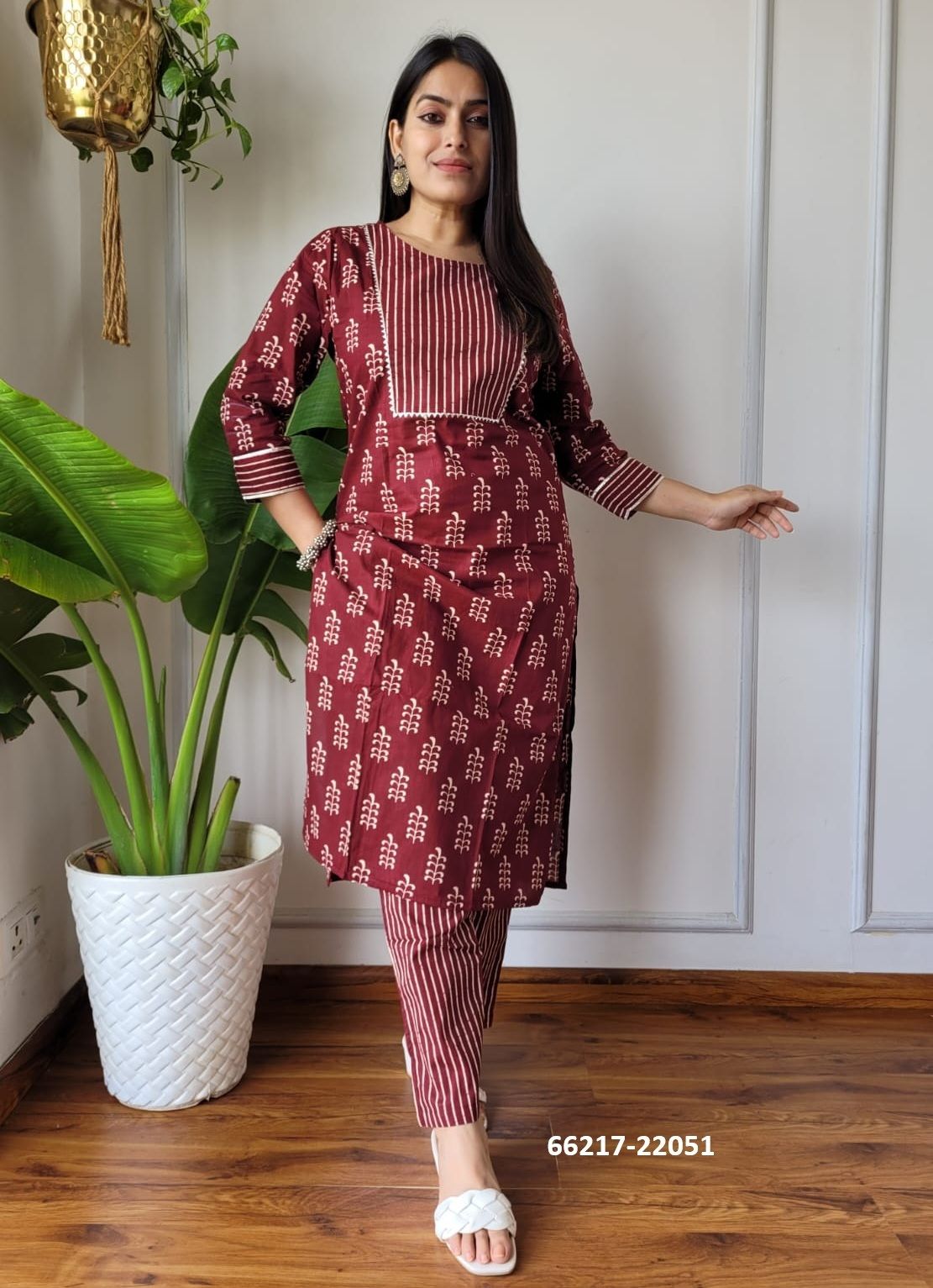 HAND BLOCK PRINTED CO-ORD SETS 2 - Catalog # 66217 (Set of 10 Tops With Bottoms) HAND BLOCK PRINTED CO-ORD SETS 2 - Catalog # 66217 (Set of 10 Tops With Bottoms)