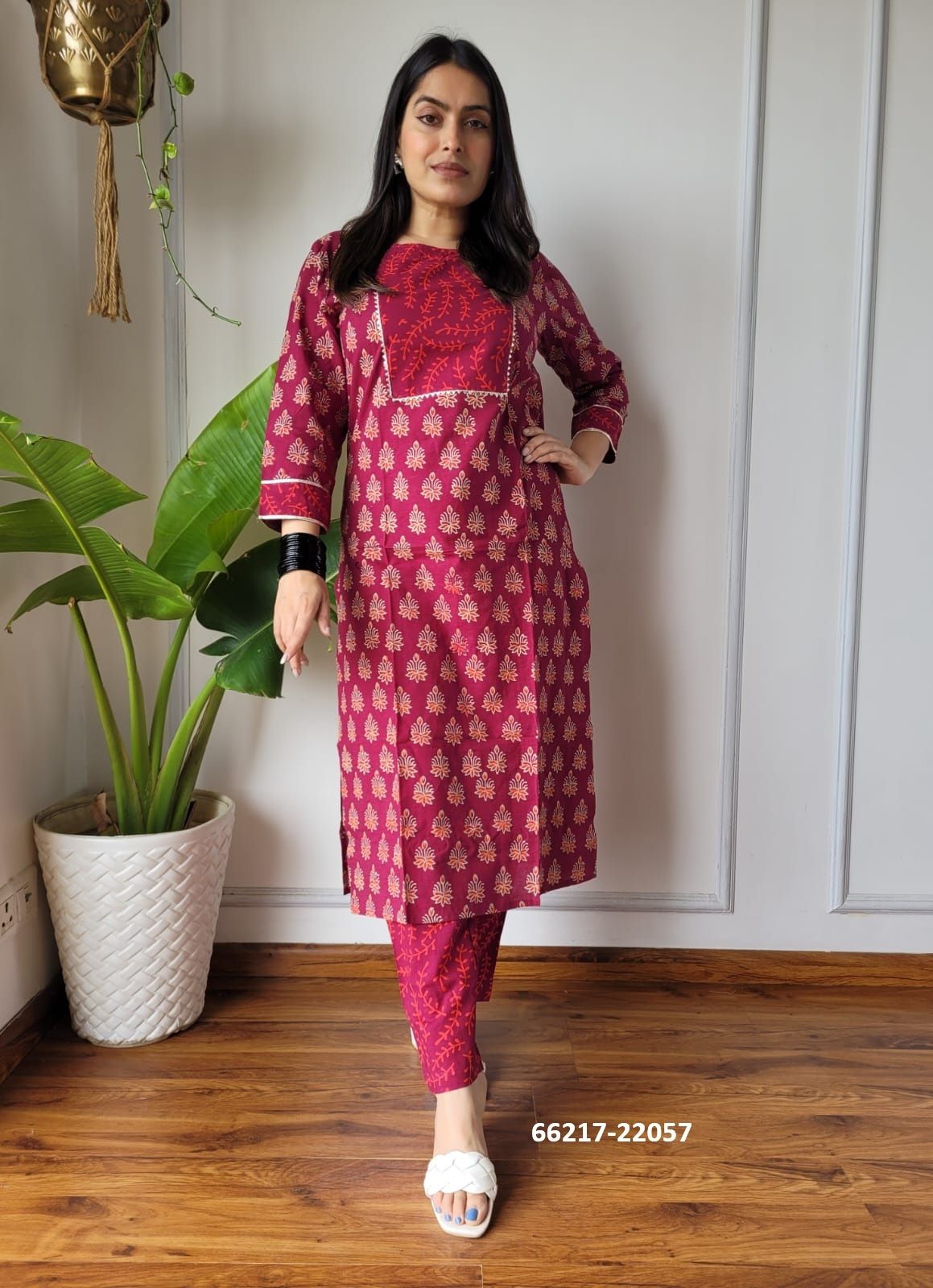 HAND BLOCK PRINTED CO-ORD SETS 2 - Catalog # 66217 (Set of 10 Tops With Bottoms) HAND BLOCK PRINTED CO-ORD SETS 2 - Catalog # 66217 (Set of 10 Tops With Bottoms)
