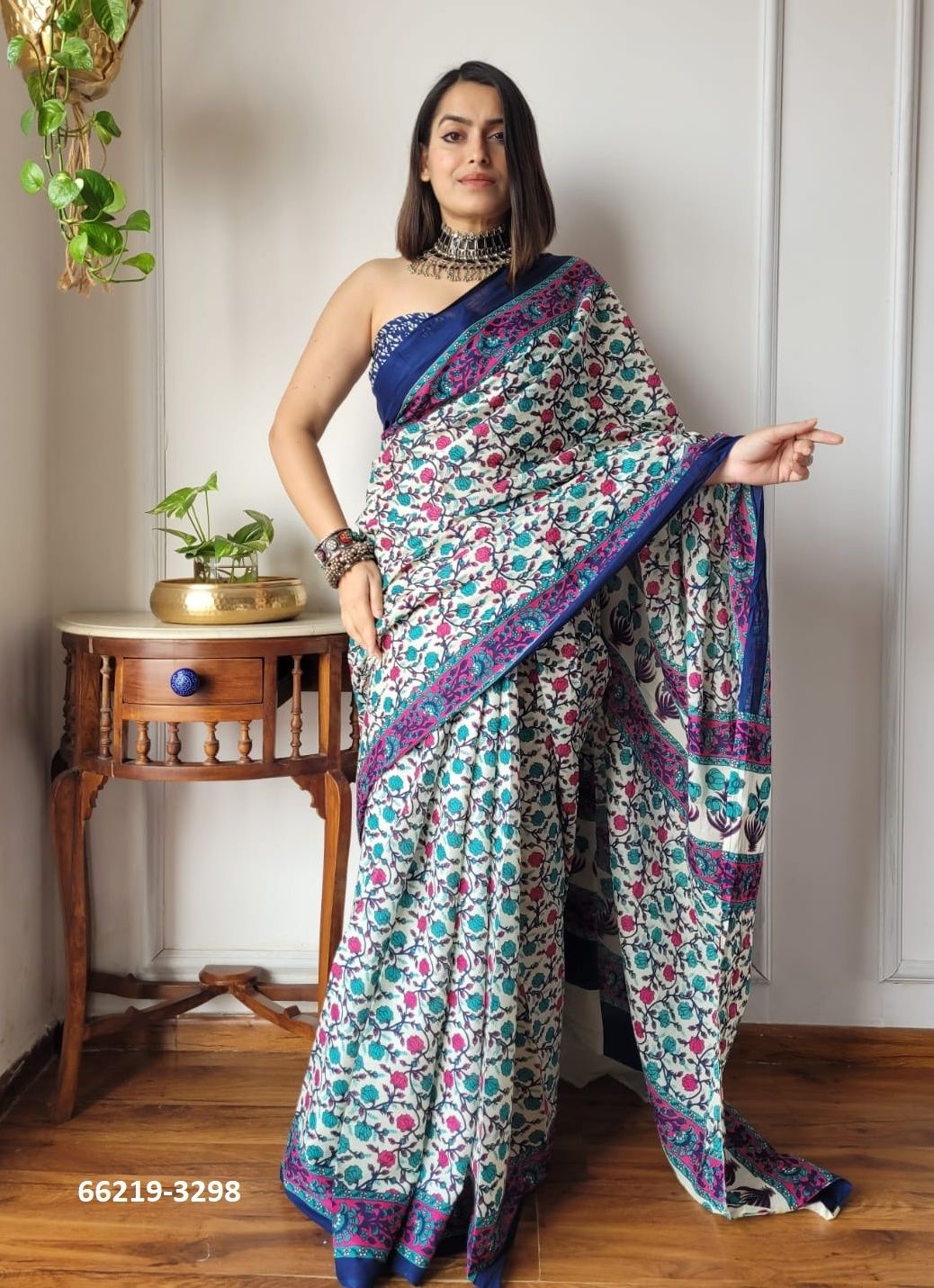 MUL MUL COTTON PRINTS 1 - Catalog # 66219 (Set of 10 Sarees)