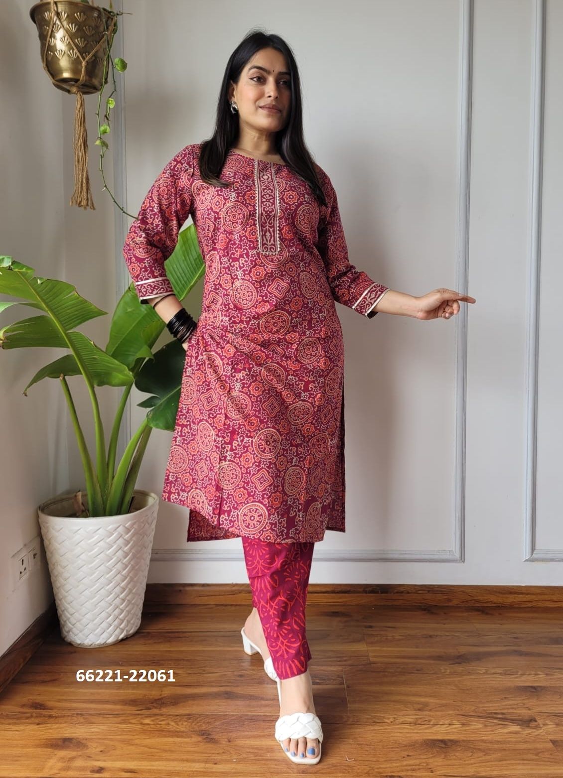 HAND BLOCK PRINTED CO-ORD SETS 3 - Catalog # 66221 (Set of 10 Tops With Bottoms) HAND BLOCK PRINTED CO-ORD SETS 3 - Catalog # 66221 (Set of 10 Tops With Bottoms)