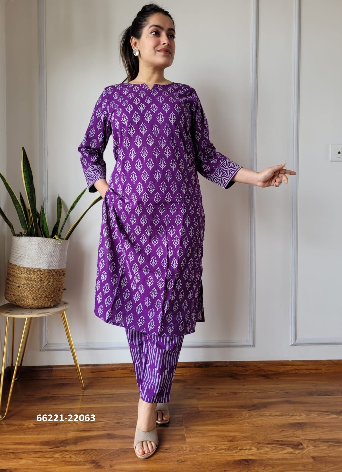 HAND BLOCK PRINTED CO-ORD SETS 3 - Catalog # 66221 (Set of 10 Tops With Bottoms) HAND BLOCK PRINTED CO-ORD SETS 3 - Catalog # 66221 (Set of 10 Tops With Bottoms)
