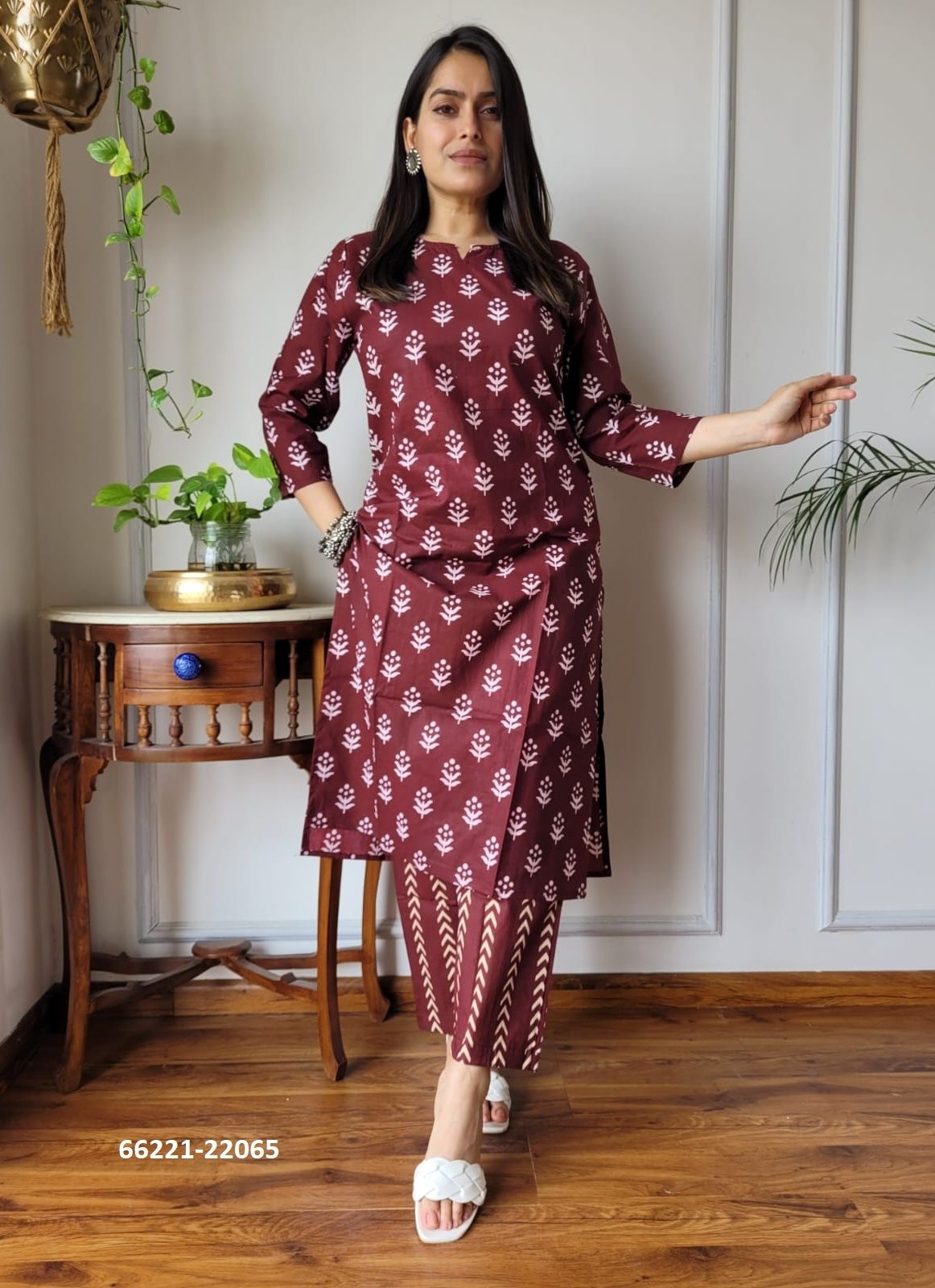 HAND BLOCK PRINTED CO-ORD SETS 3 - Catalog # 66221 (Set of 10 Tops With Bottoms) HAND BLOCK PRINTED CO-ORD SETS 3 - Catalog # 66221 (Set of 10 Tops With Bottoms)