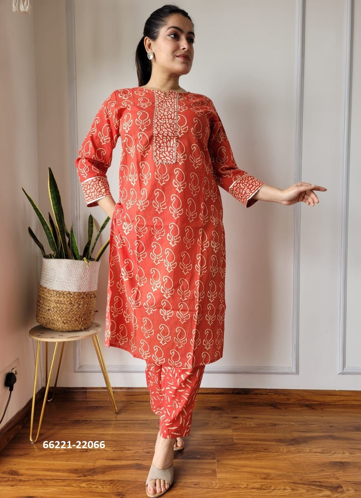 HAND BLOCK PRINTED CO-ORD SETS 3 - Catalog # 66221 (Set of 10 Tops With Bottoms) HAND BLOCK PRINTED CO-ORD SETS 3 - Catalog # 66221 (Set of 10 Tops With Bottoms)