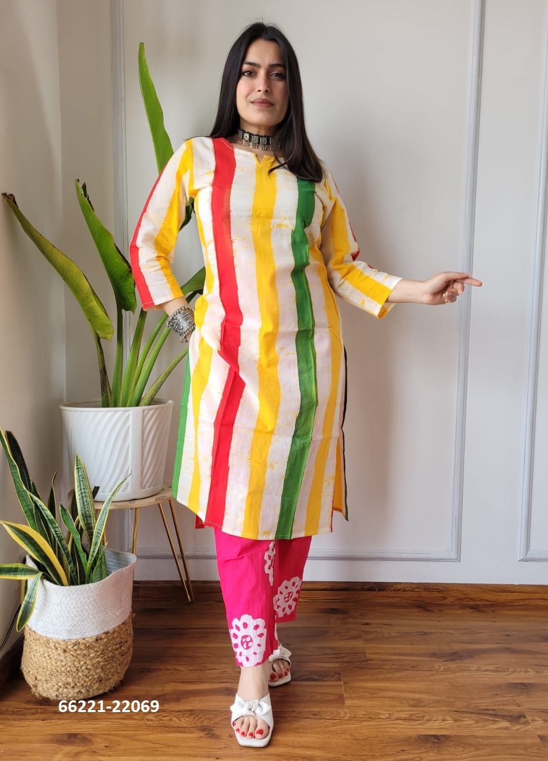 HAND BLOCK PRINTED CO-ORD SETS 3 - Catalog # 66221 (Set of 10 Tops With Bottoms) HAND BLOCK PRINTED CO-ORD SETS 3 - Catalog # 66221 (Set of 10 Tops With Bottoms)