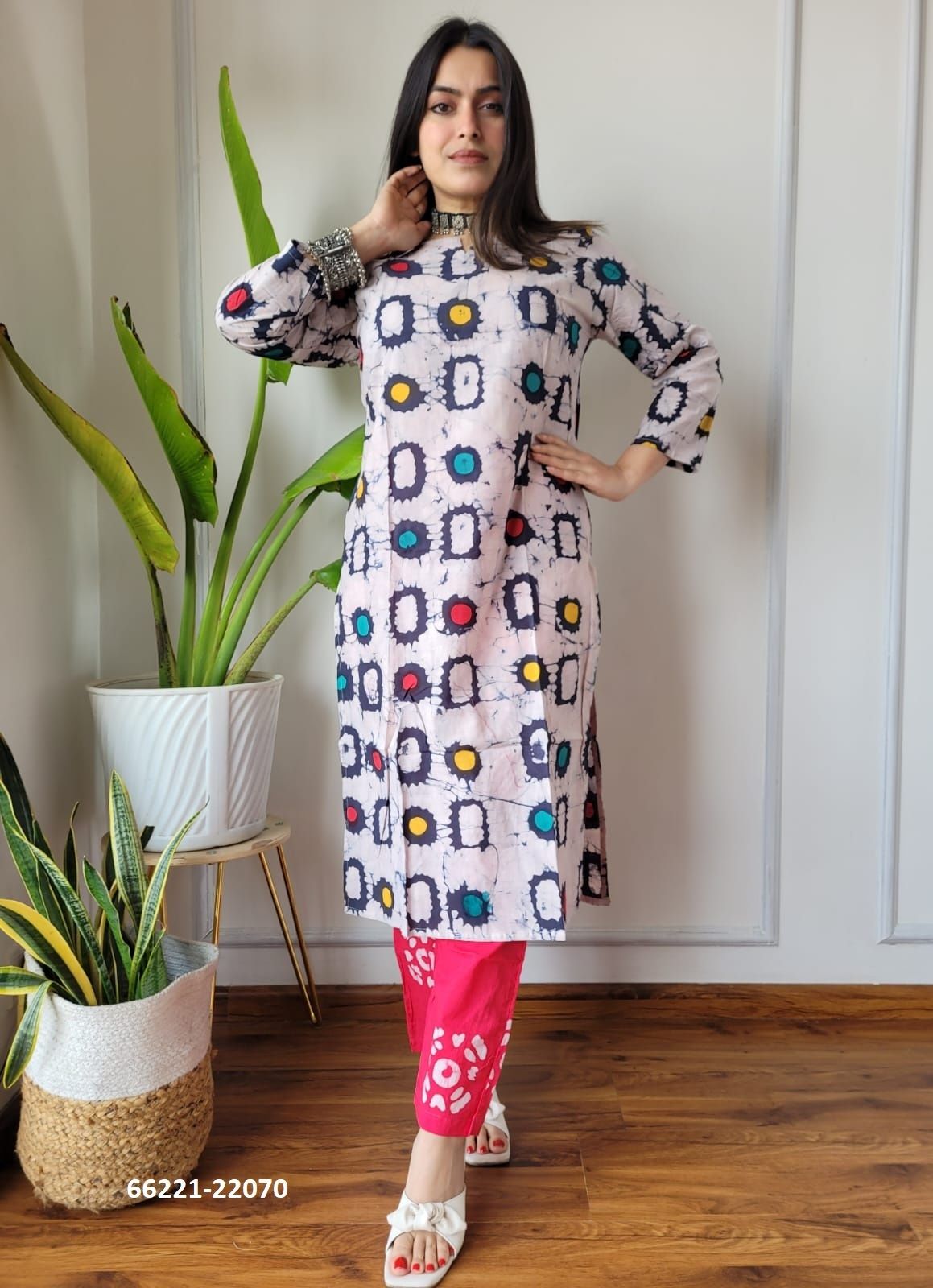 HAND BLOCK PRINTED CO-ORD SETS 3 - Catalog # 66221 (Set of 10 Tops With Bottoms) HAND BLOCK PRINTED CO-ORD SETS 3 - Catalog # 66221 (Set of 10 Tops With Bottoms)