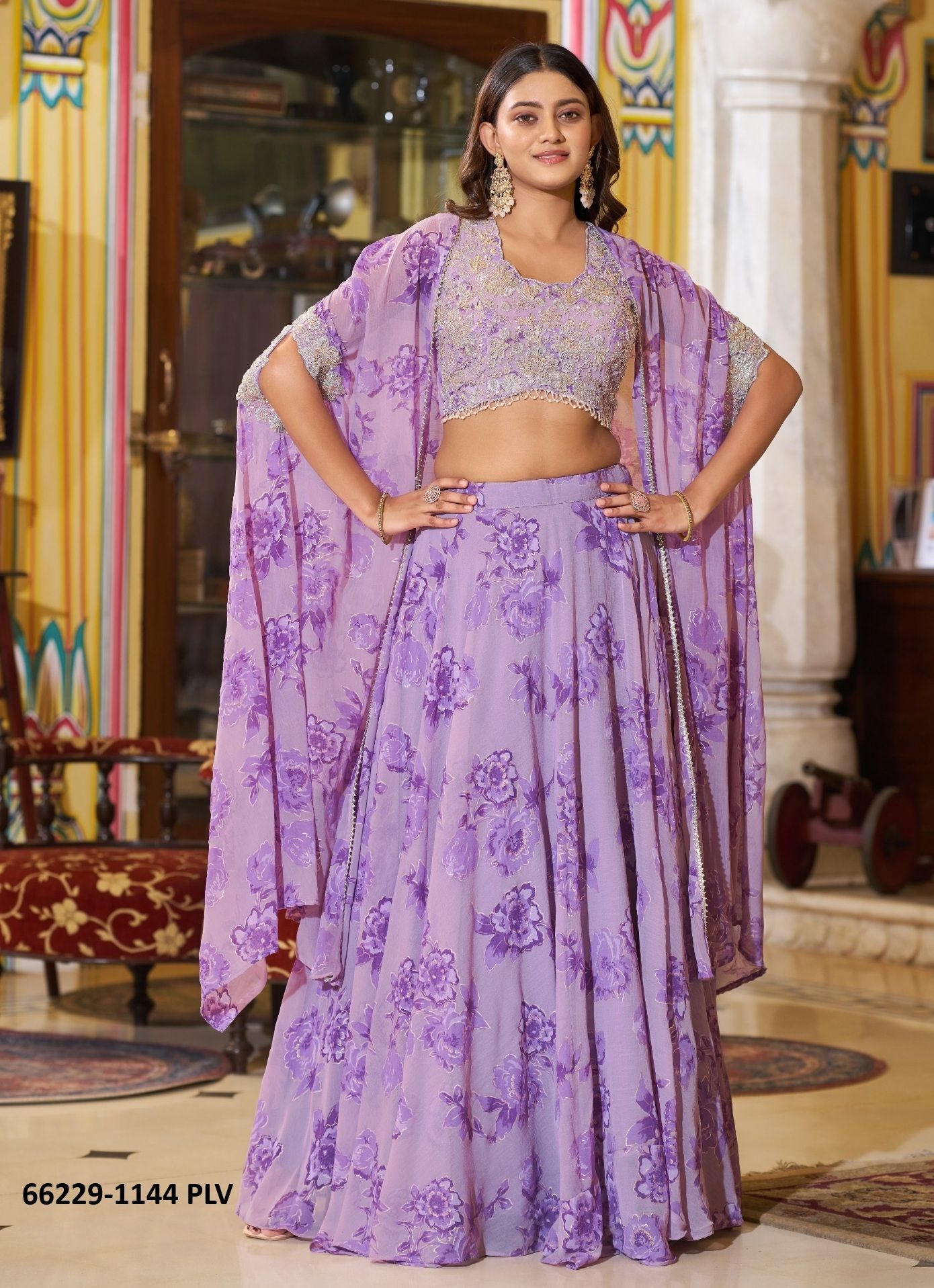 SERIES 1144 - Catalog # 66229 (Set of 4 Readymade Lehengas)