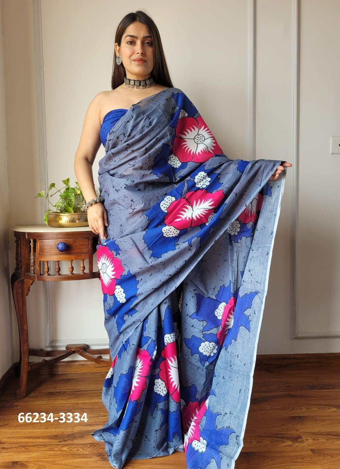 MUL MUL COTTON PRINTS 5 - Catalog # 66234 (Set of 10 Sarees)