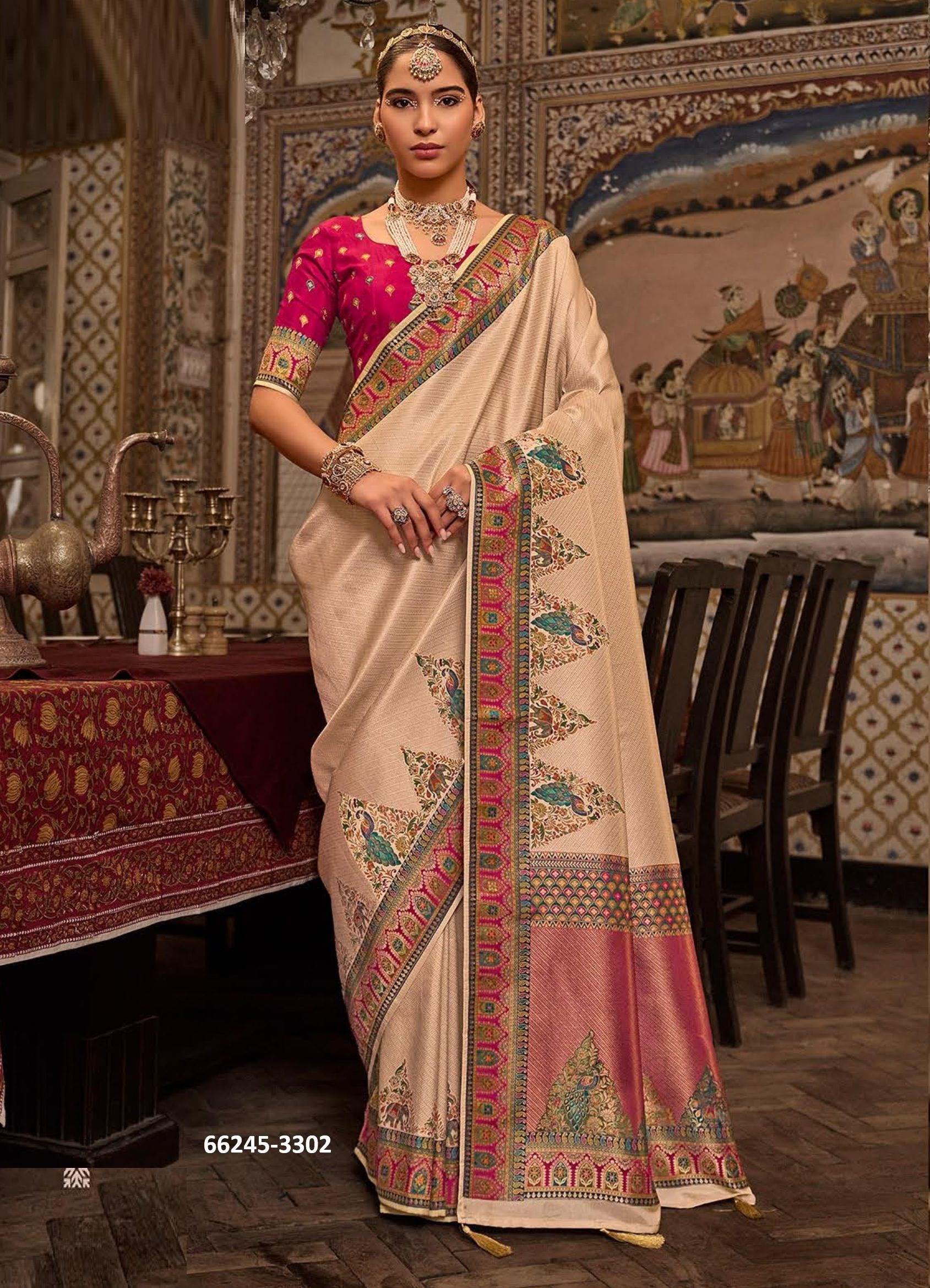 JAAZBIA - Catalog # 66245 (Set of 9 Sarees)