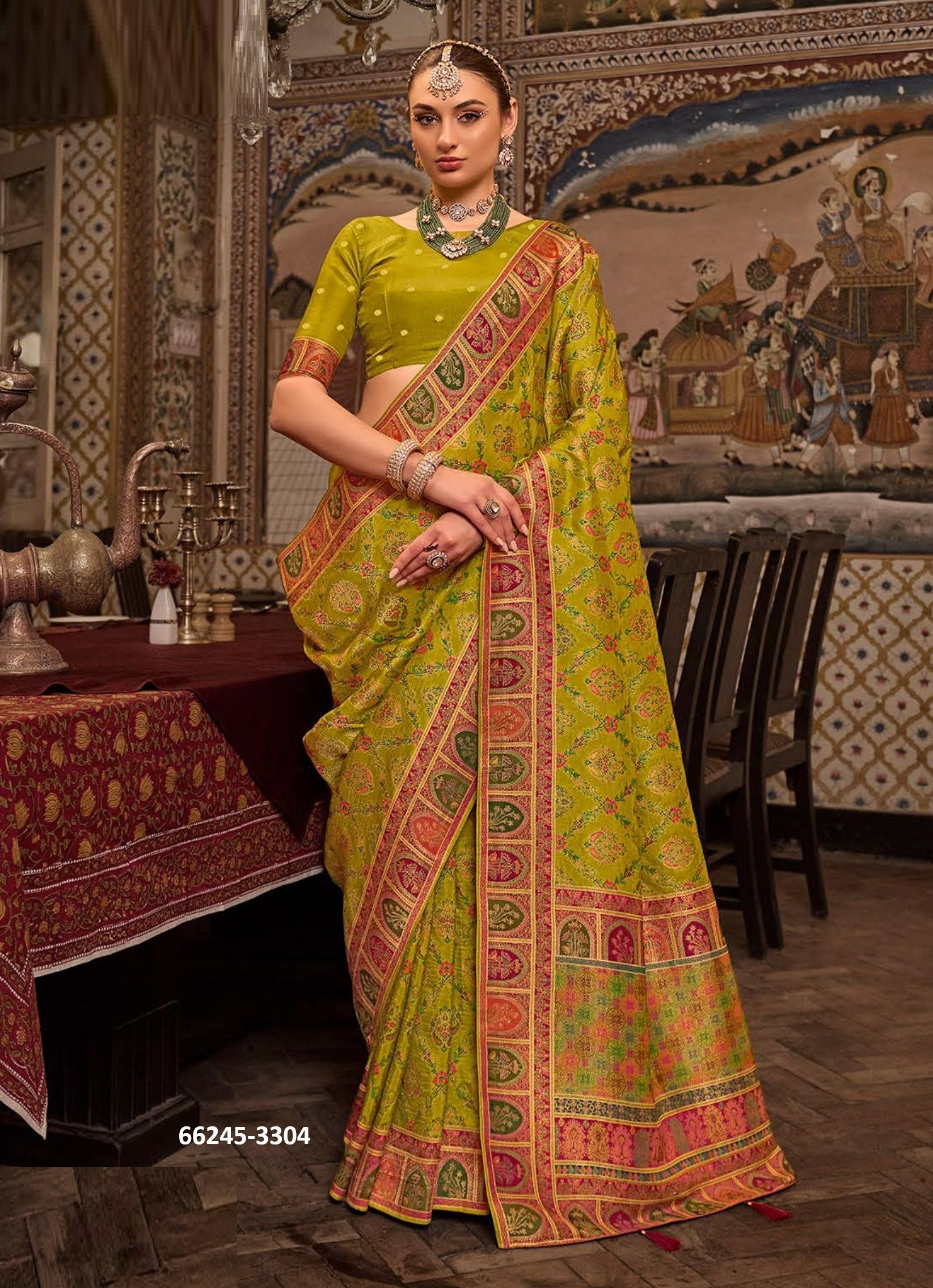 JAAZBIA - Catalog # 66245 (Set of 9 Sarees)