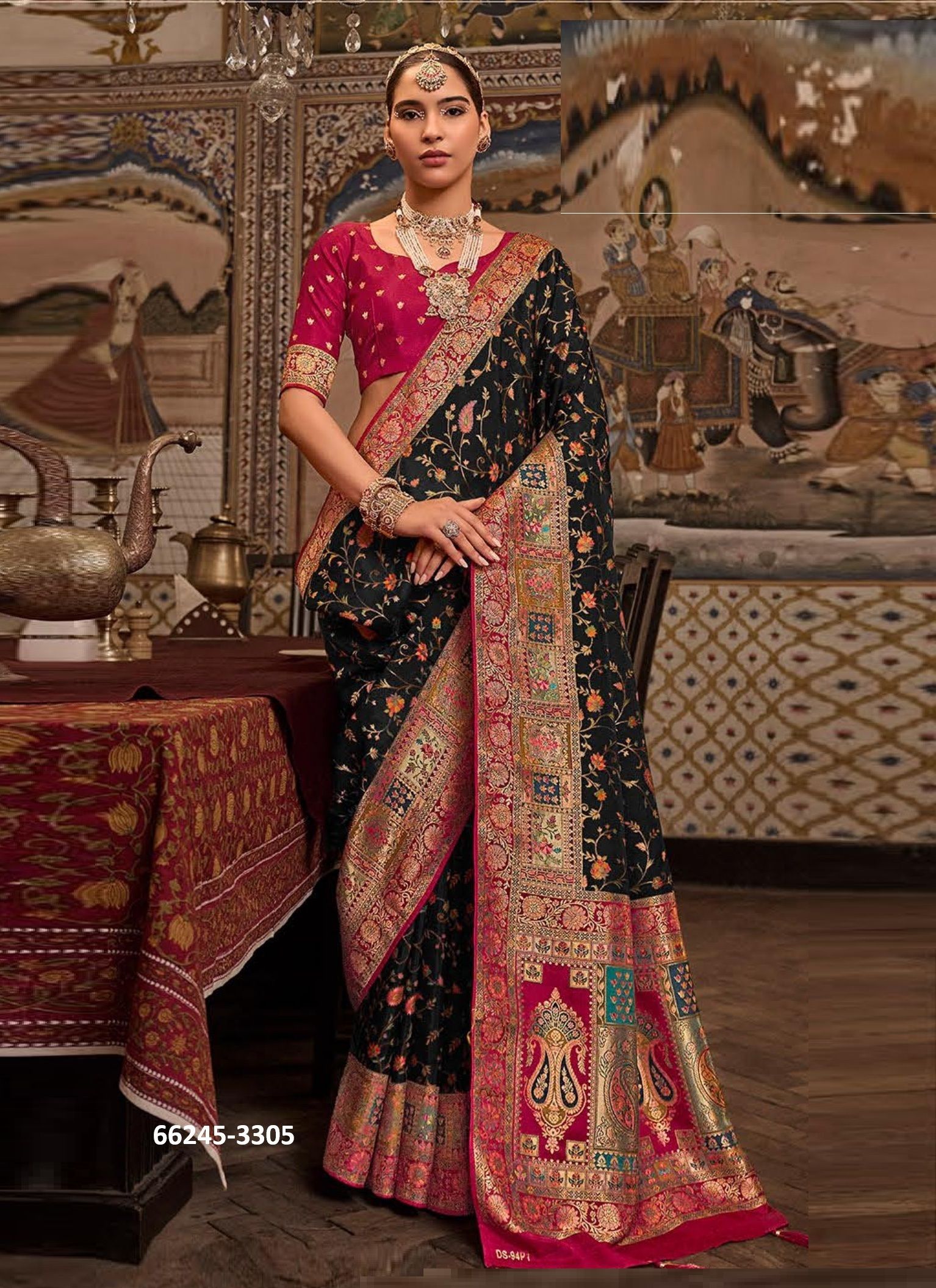 JAAZBIA - Catalog # 66245 (Set of 9 Sarees)