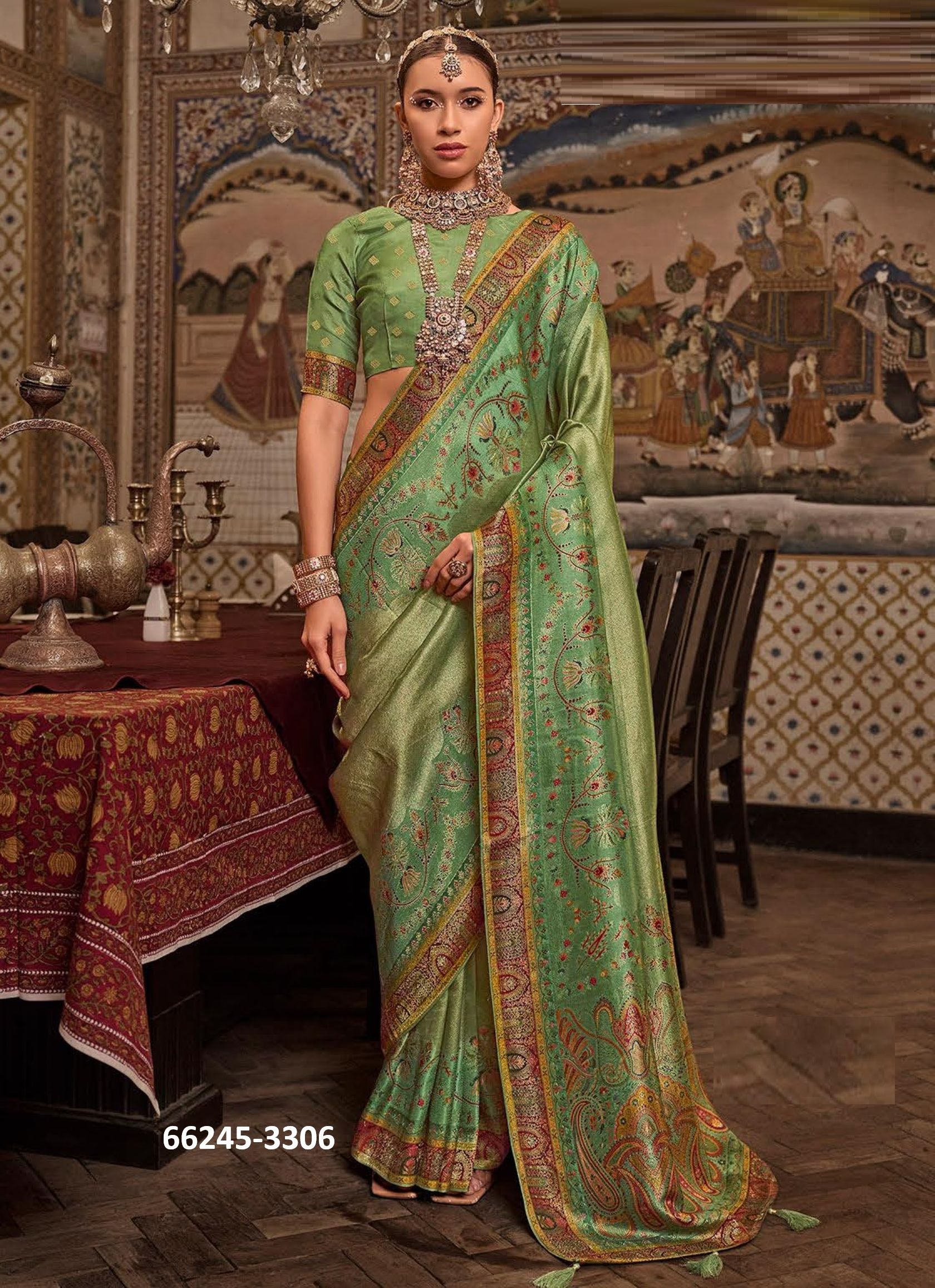 JAAZBIA - Catalog # 66245 (Set of 9 Sarees)