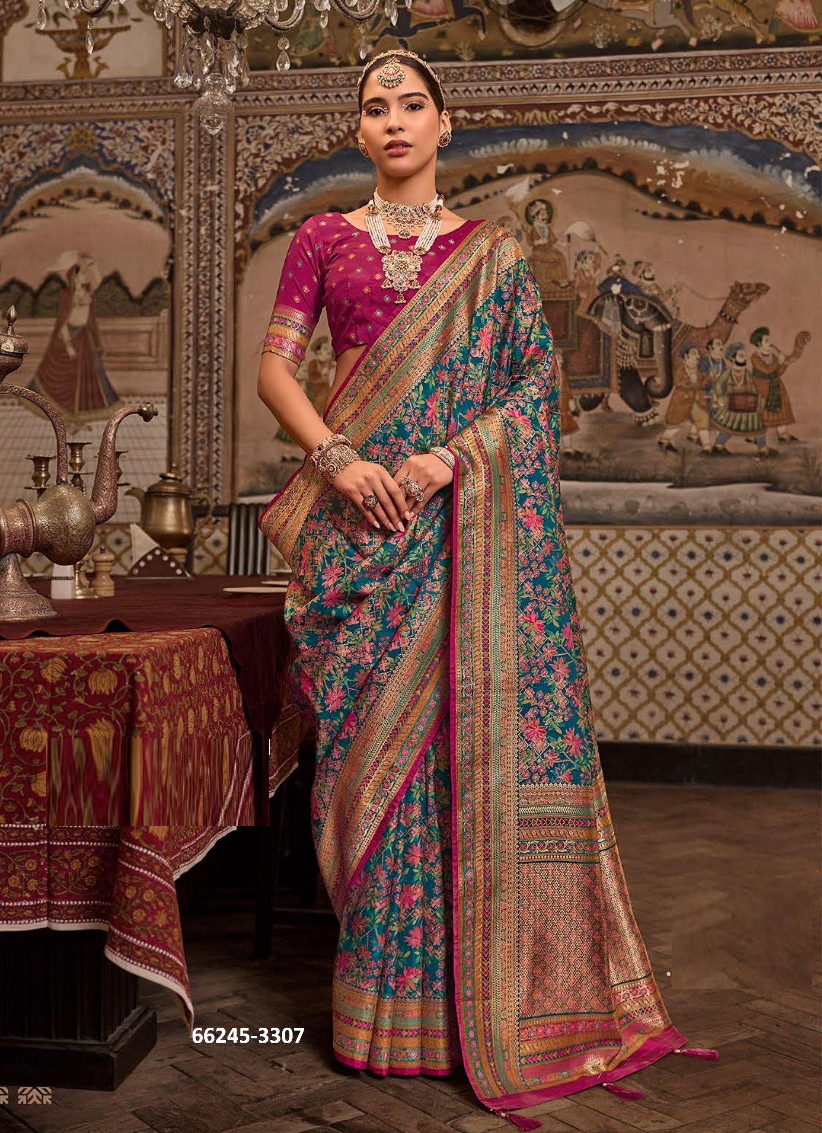 JAAZBIA - Catalog # 66245 (Set of 9 Sarees)