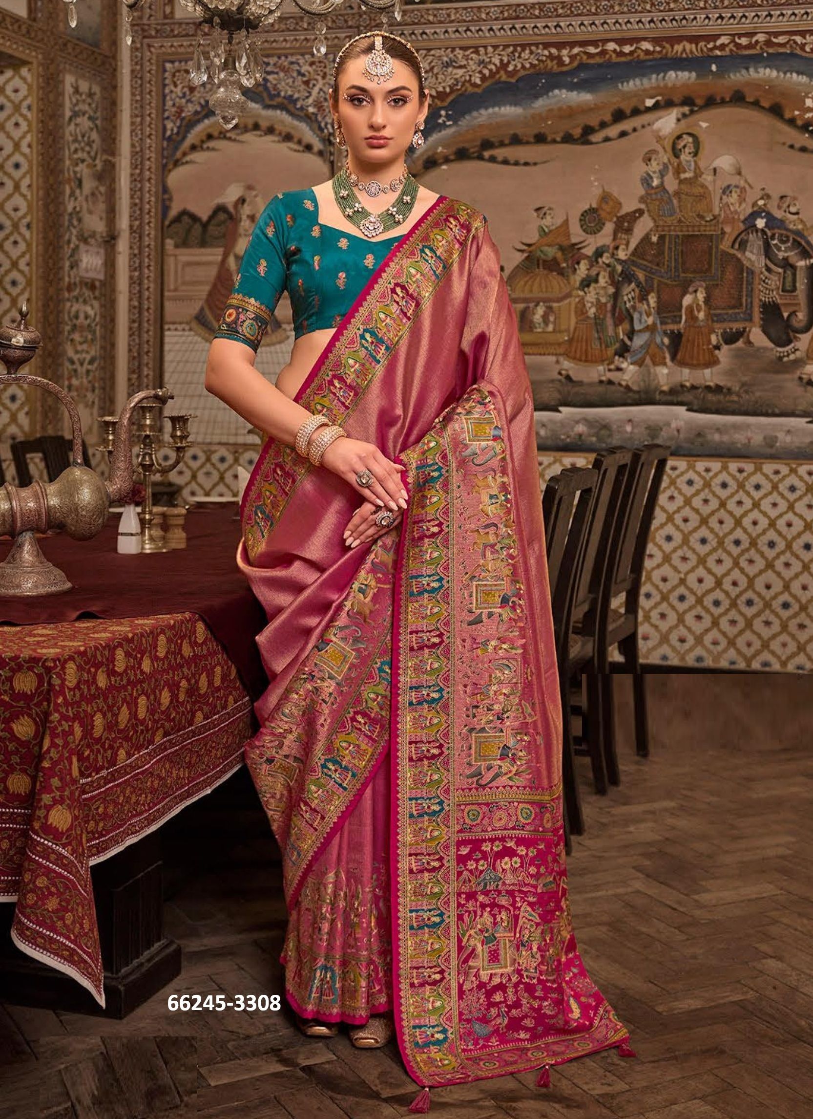 JAAZBIA - Catalog # 66245 (Set of 9 Sarees)