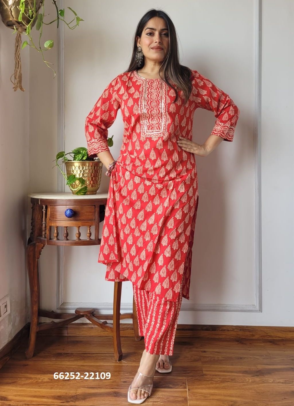 HAND BLOCK PRINTED CO-ORD SETS 6 - Catalog # 66252 (Set of 10 Tops With Bottoms) HAND BLOCK PRINTED CO-ORD SETS 6 - Catalog # 66252 (Set of 10 Tops With Bottoms)