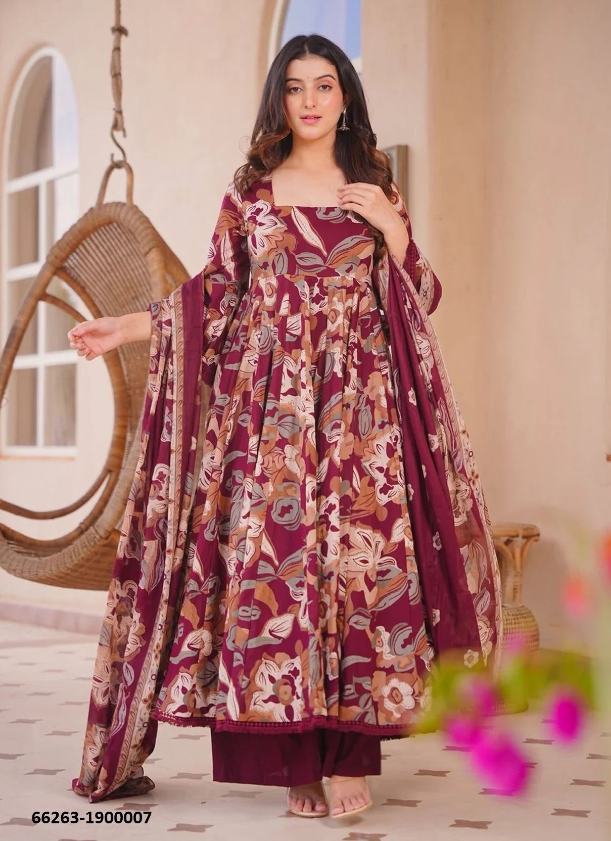 DEVI 19 - Catalog # 66263 (Set of 7 Readymade Salwar Suits)