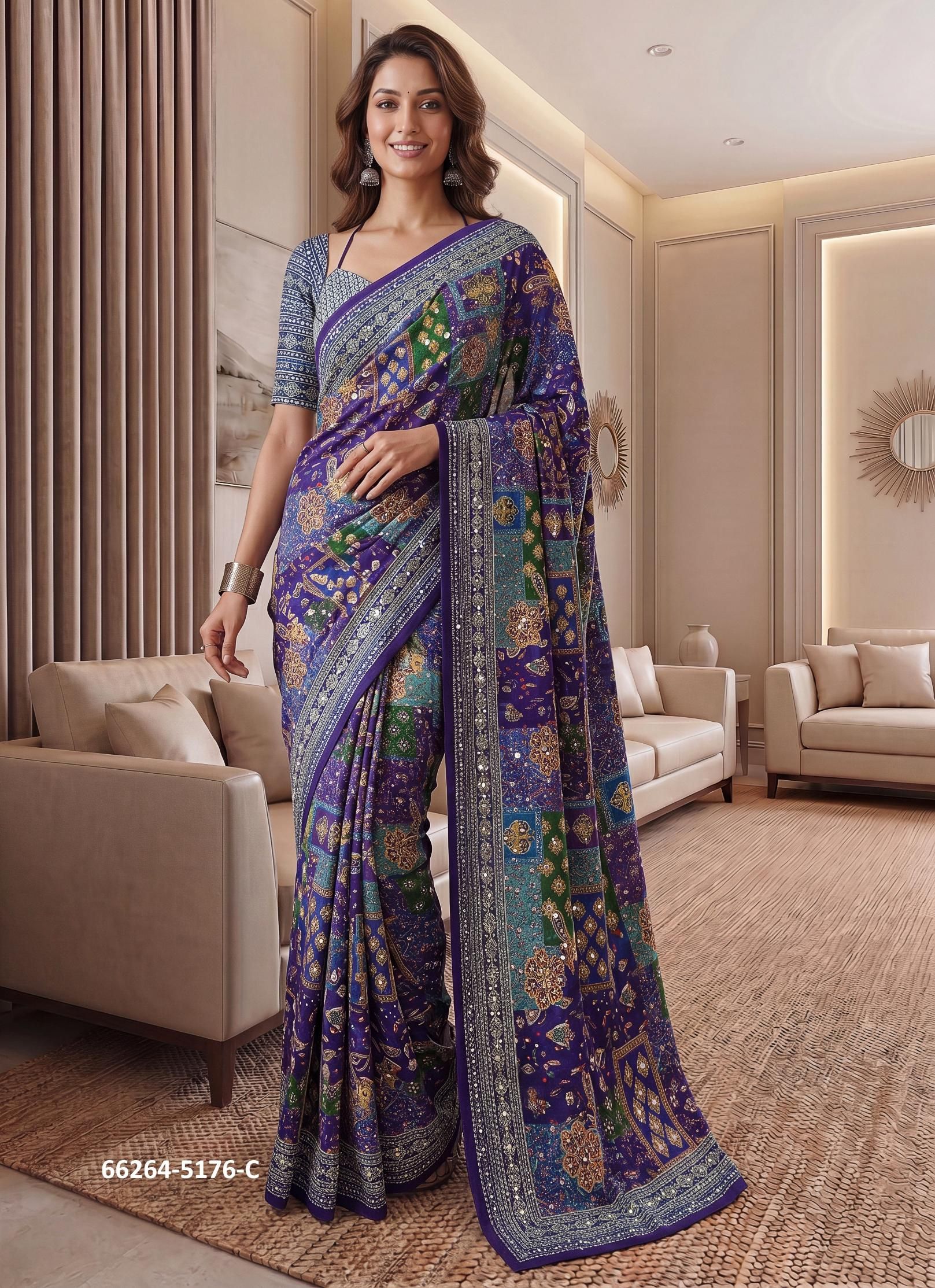SERIES 5176 - Catalog # 66264 (Set of 8 Sarees)