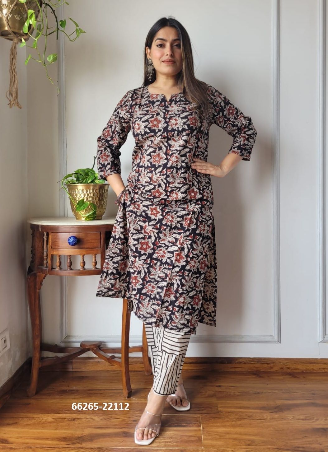 HAND BLOCK PRINTED CO-ORD SETS 7 - Catalog # 66265 (Set of 10 Tops With Bottoms)