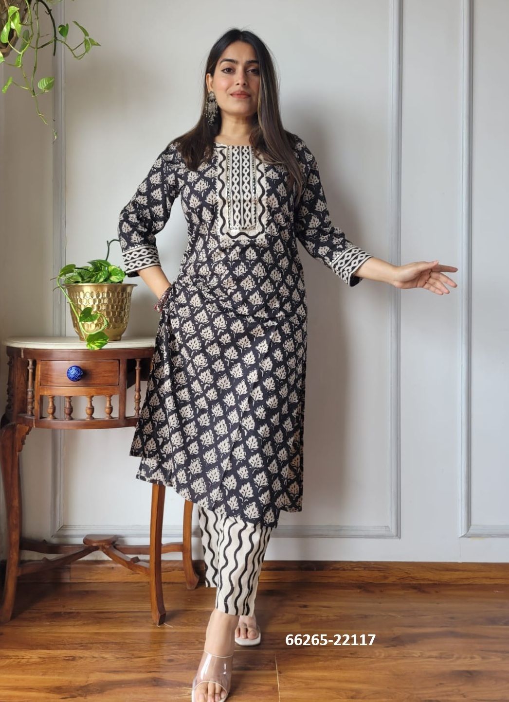 HAND BLOCK PRINTED CO-ORD SETS 7 - Catalog # 66265 (Set of 10 Tops With Bottoms)