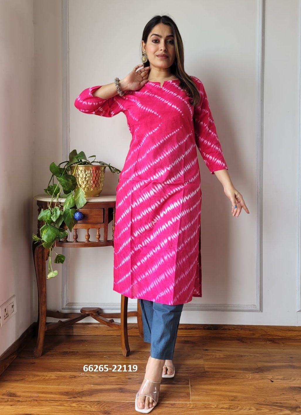 HAND BLOCK PRINTED CO-ORD SETS 7 - Catalog # 66265 (Set of 10 Tops With Bottoms)