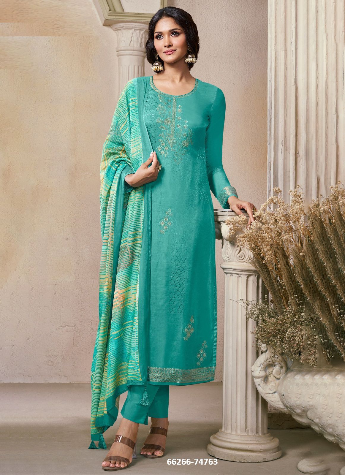 NAVYA 4 - Catalog # 66266 (Set of 4 Readymade Salwar Suits)