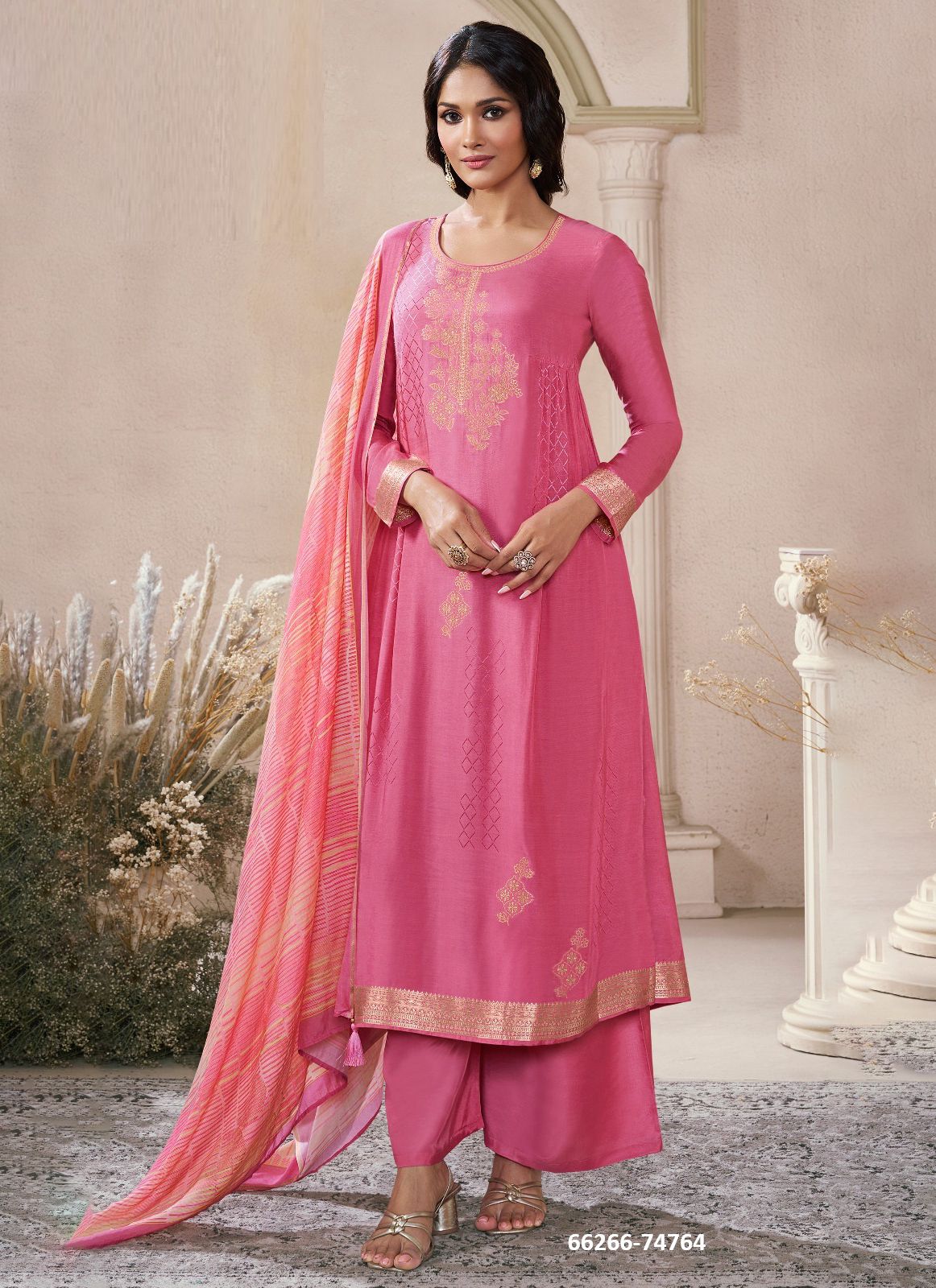 NAVYA 4 - Catalog # 66266 (Set of 4 Readymade Salwar Suits)