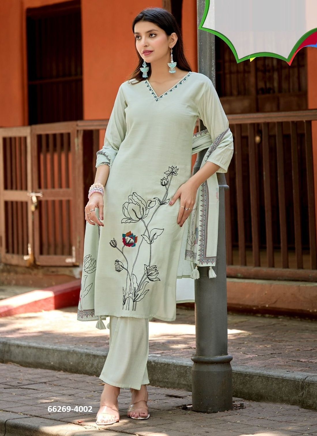 RAAHI - Catalog # 66269 (Set of 6 Readymade Salwar Suits)