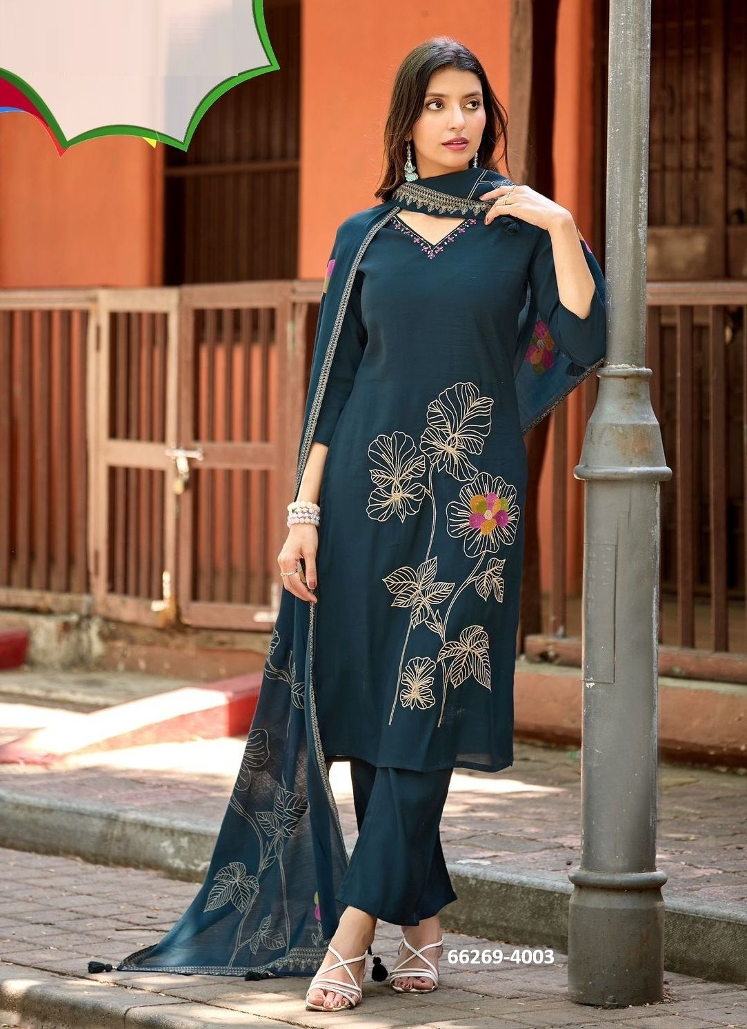 RAAHI - Catalog # 66269 (Set of 6 Readymade Salwar Suits)