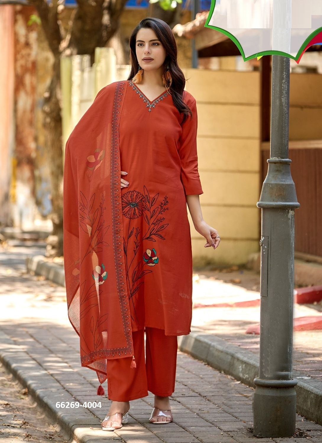 RAAHI - Catalog # 66269 (Set of 6 Readymade Salwar Suits)