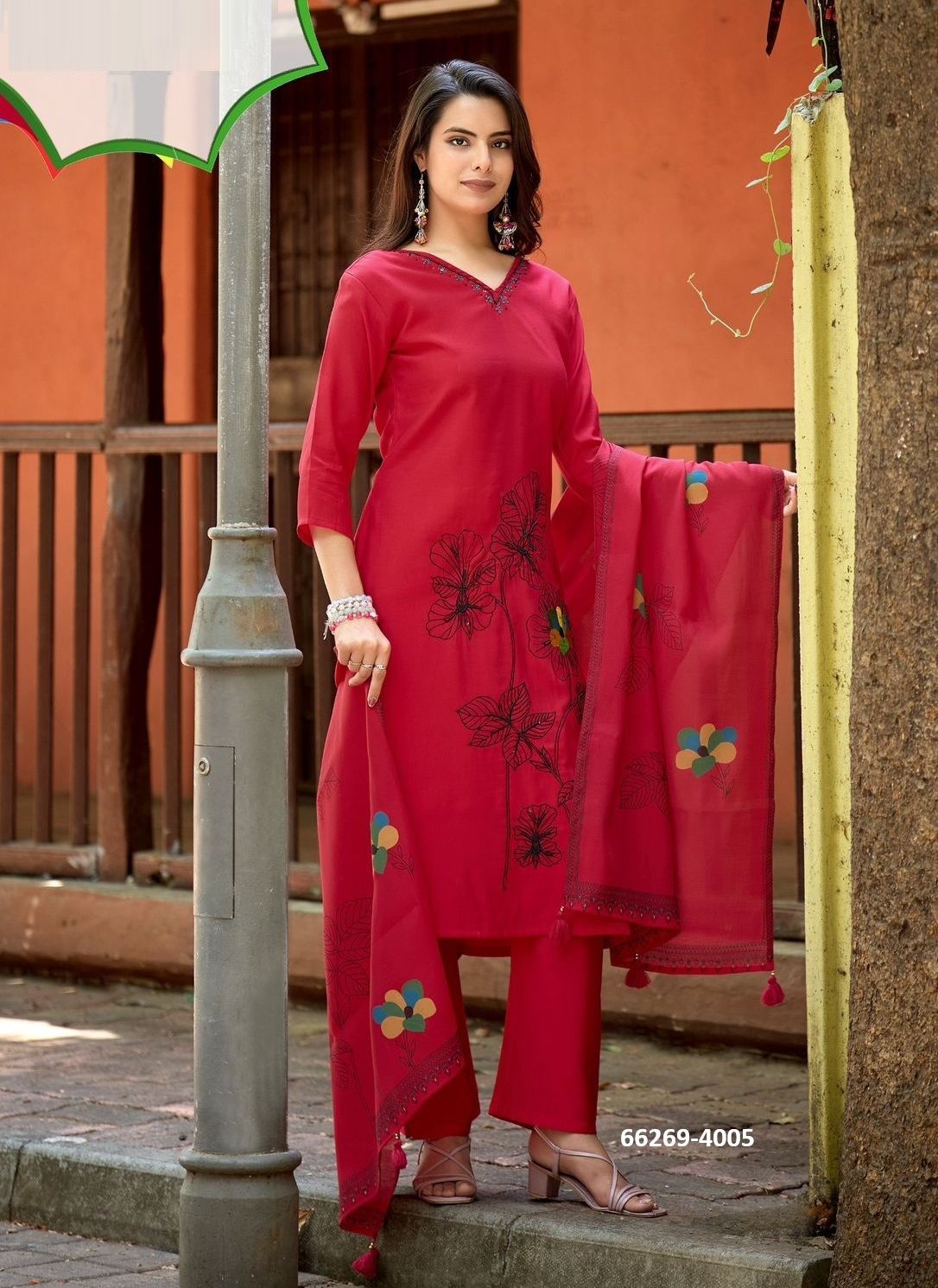 RAAHI - Catalog # 66269 (Set of 6 Readymade Salwar Suits)