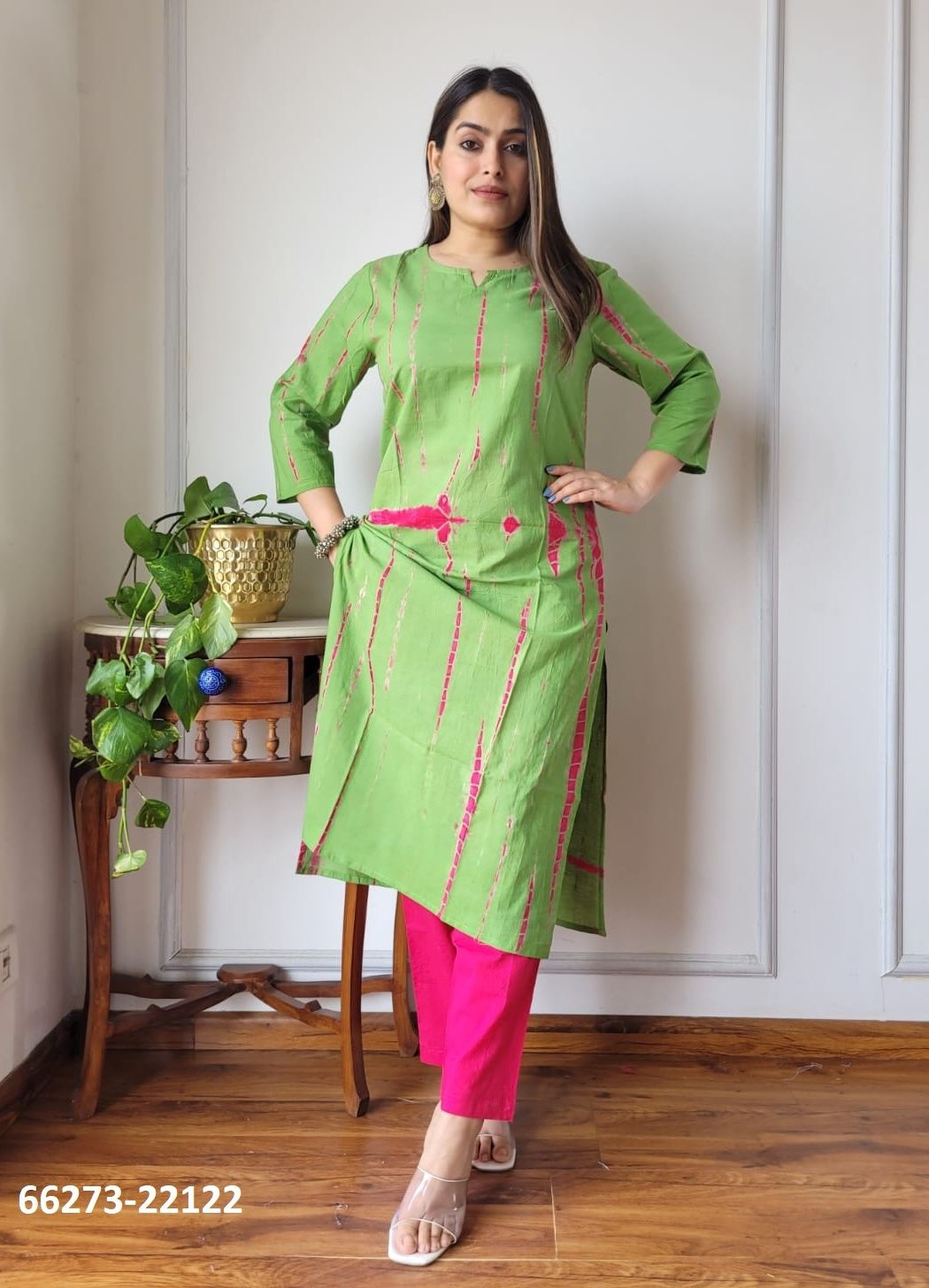HAND BLOCK PRINTED CO-ORD SETS 8 - Catalog # 66273 (Set of 10 Tops With Bottoms)