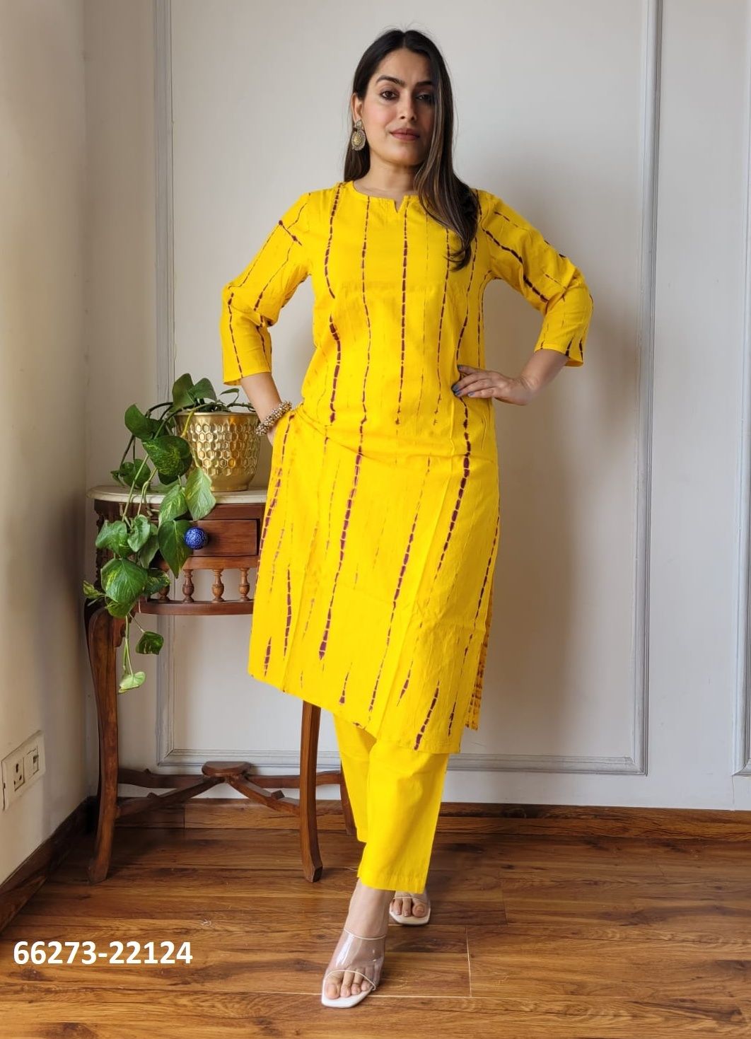 HAND BLOCK PRINTED CO-ORD SETS 8 - Catalog # 66273 (Set of 10 Tops With Bottoms)